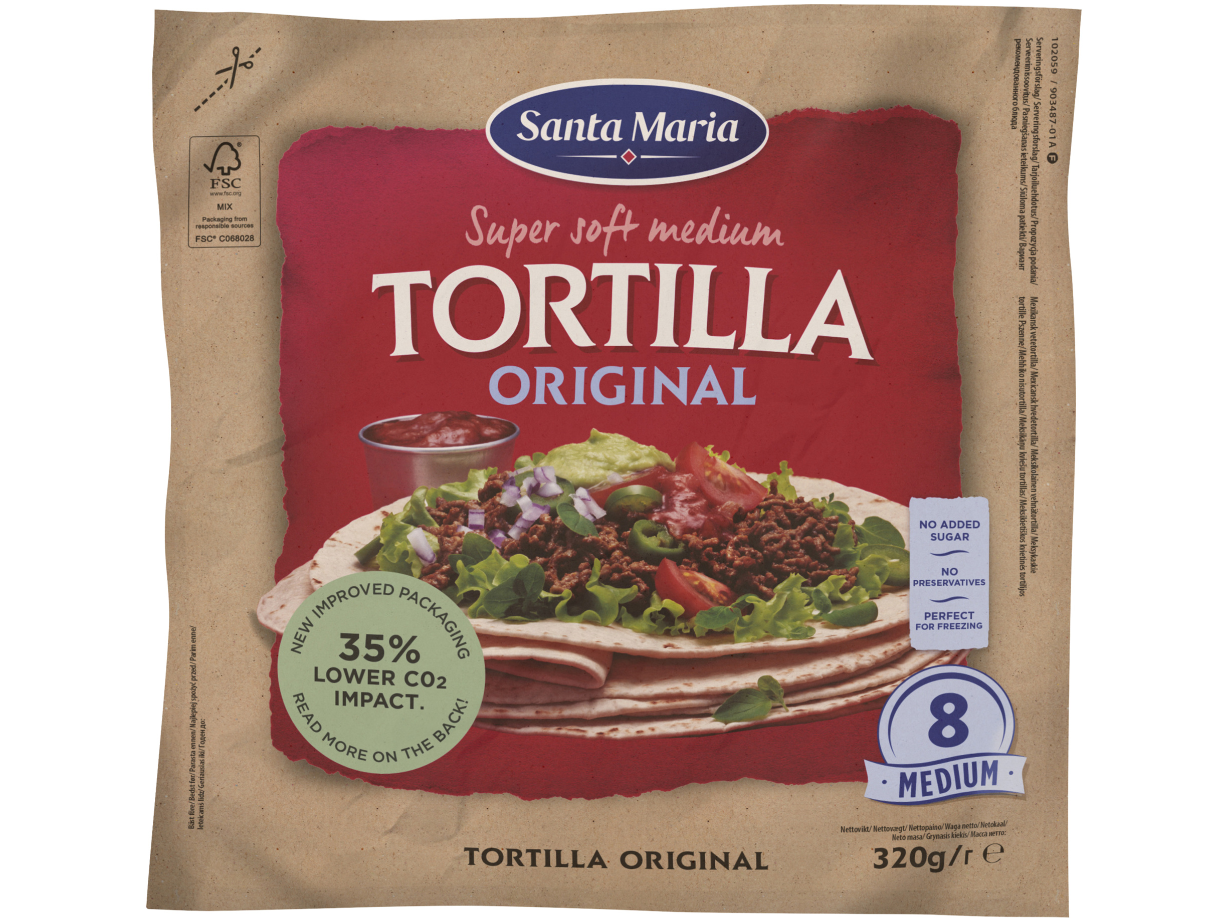 Tortilla wraps medium 8 stuks