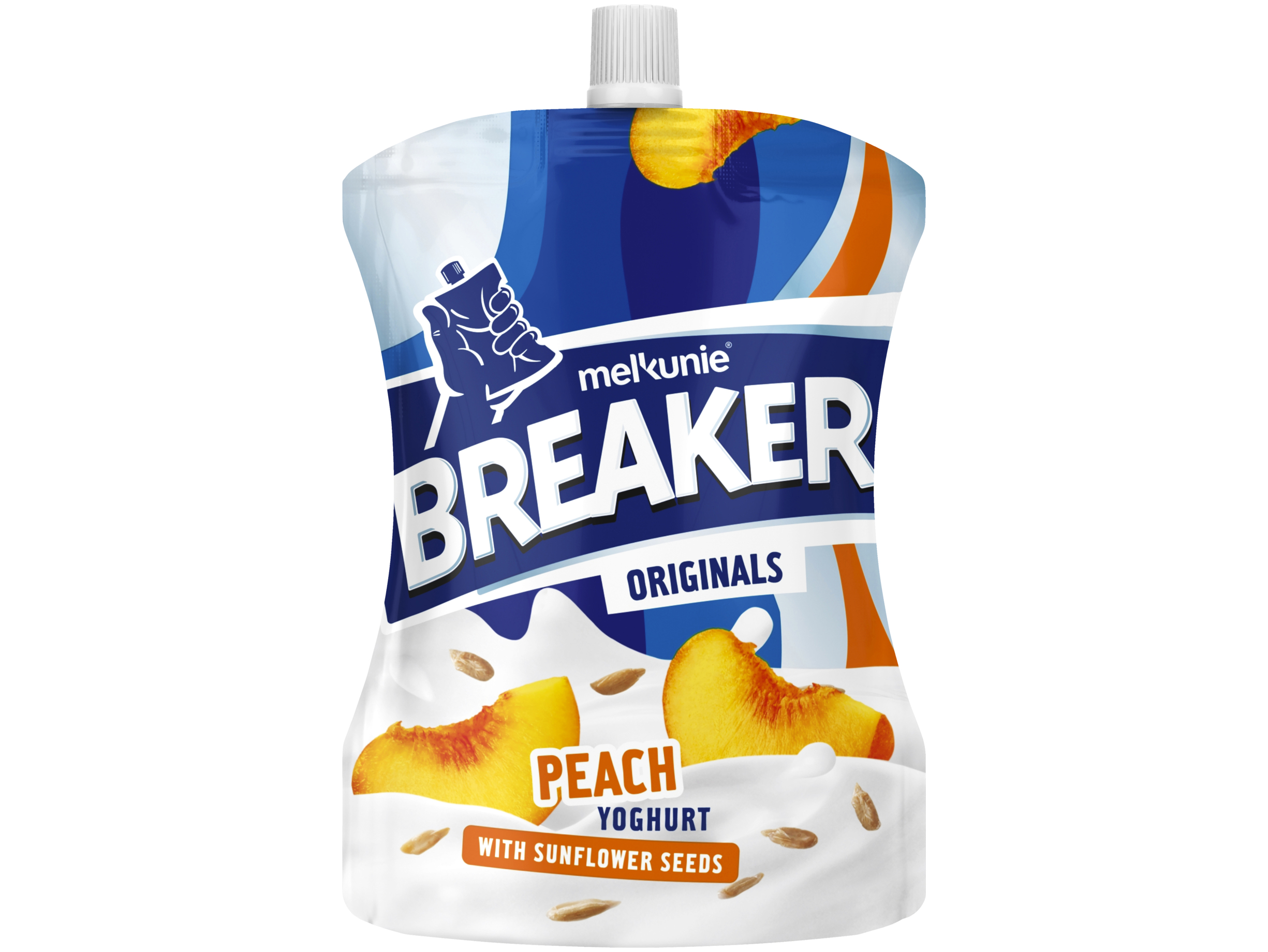 Breaker perzik yoghurt met zonnebloempitten