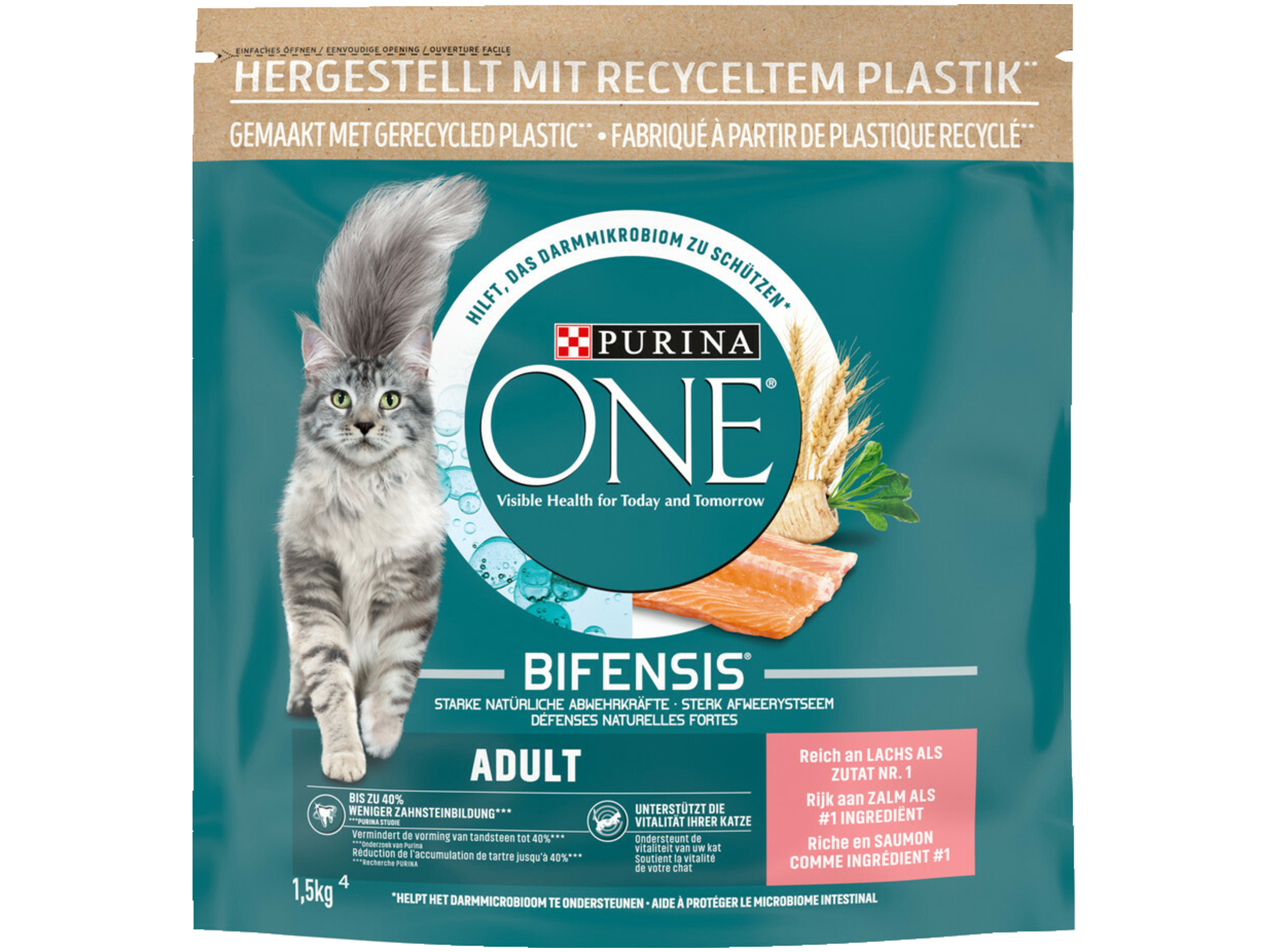 Adult kattenvoer rijk aan zalm