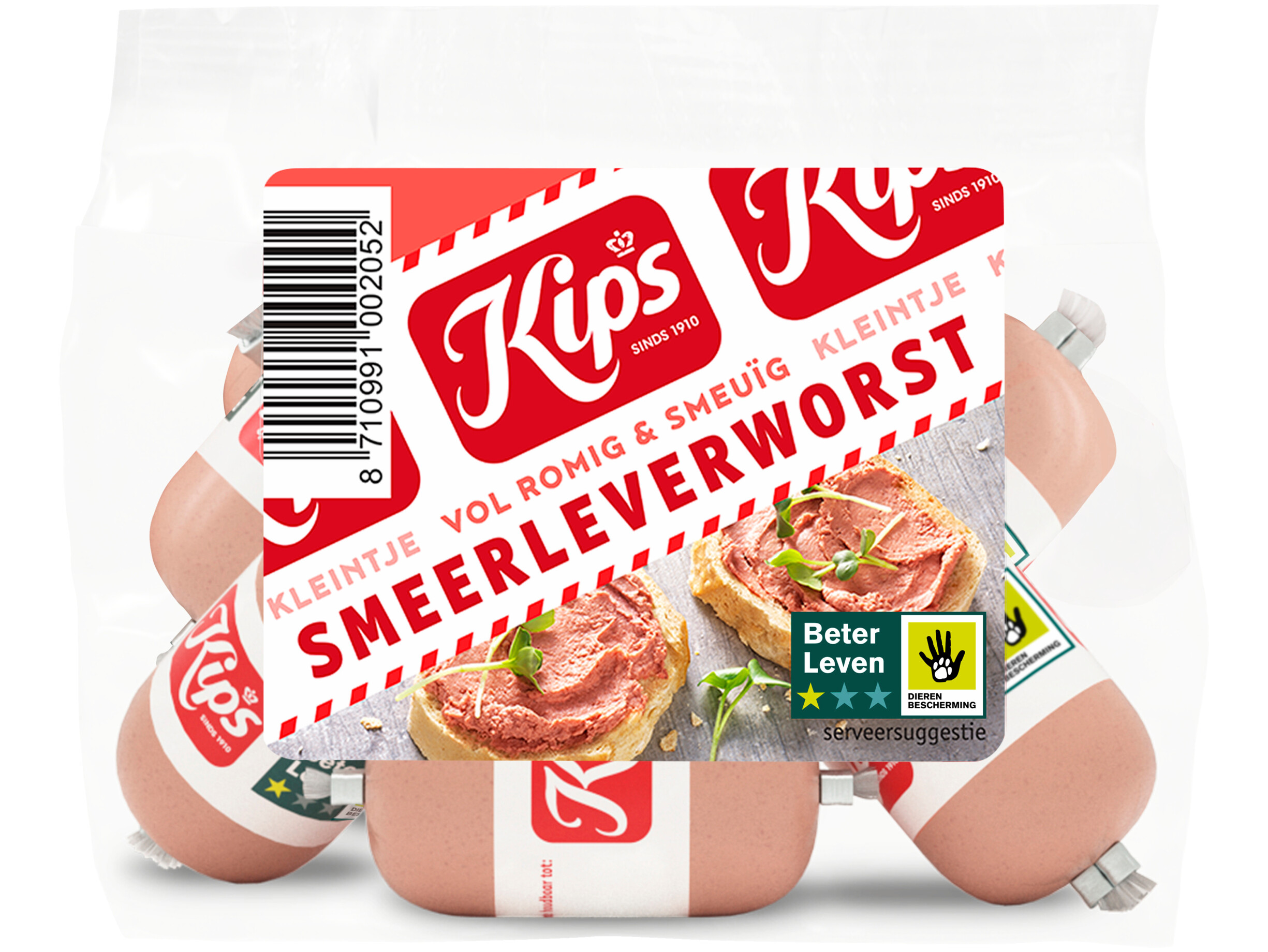Kleintje smeerleverworst 6 x 20g