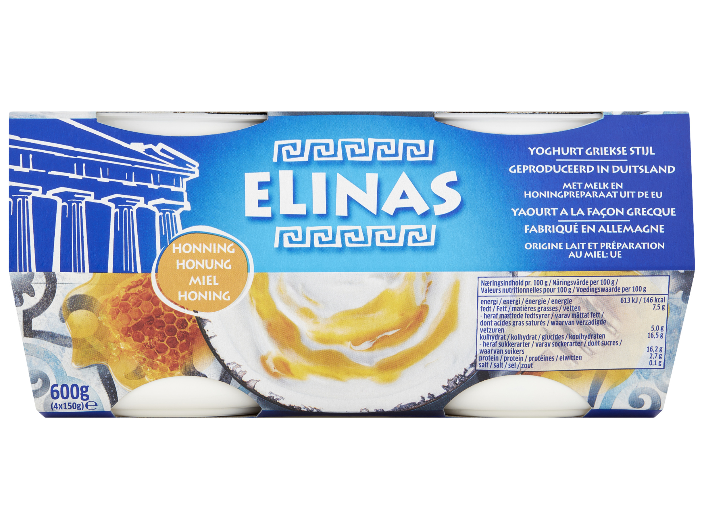 Yoghurt Griekse stijl honing 4-pak