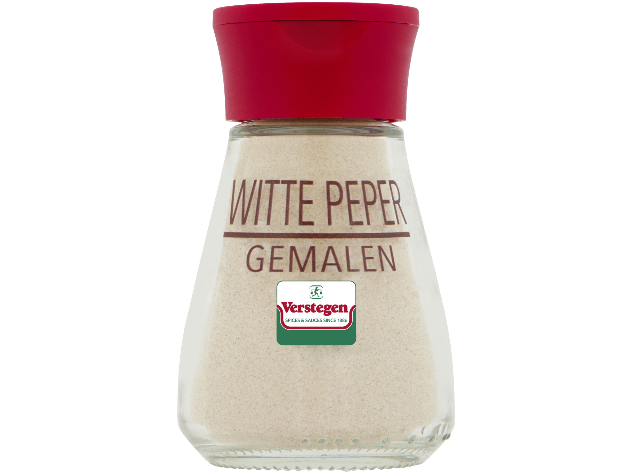 Witte peper gemalen