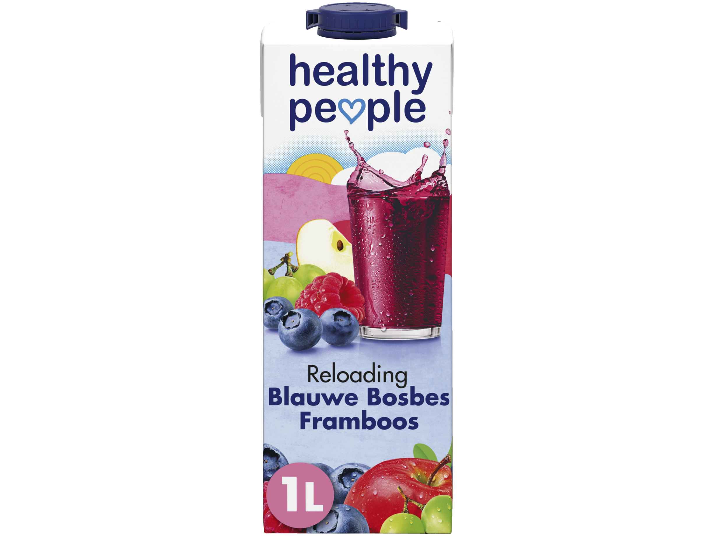 Blauwe bosbes en framboos