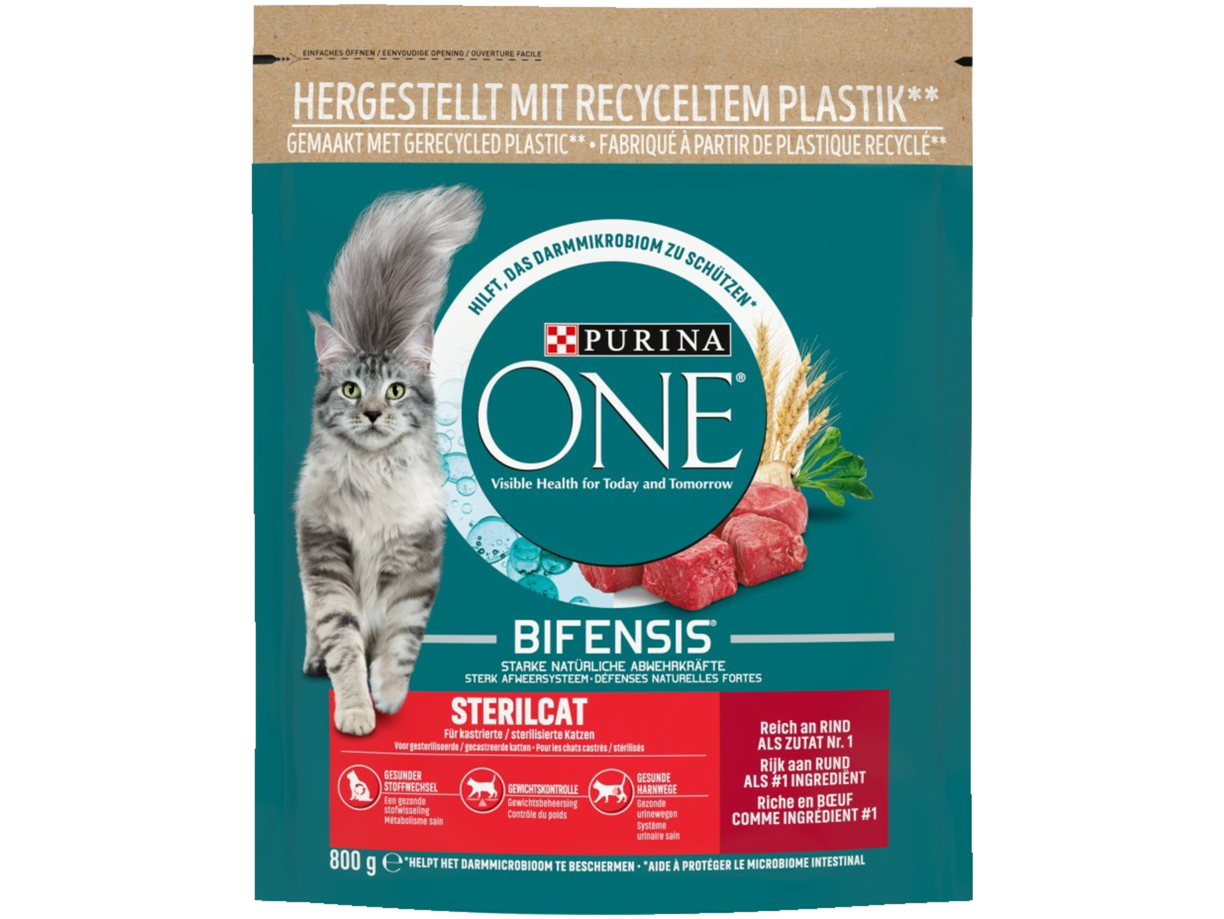 Sterilcat kattenvoer rijk aan rund