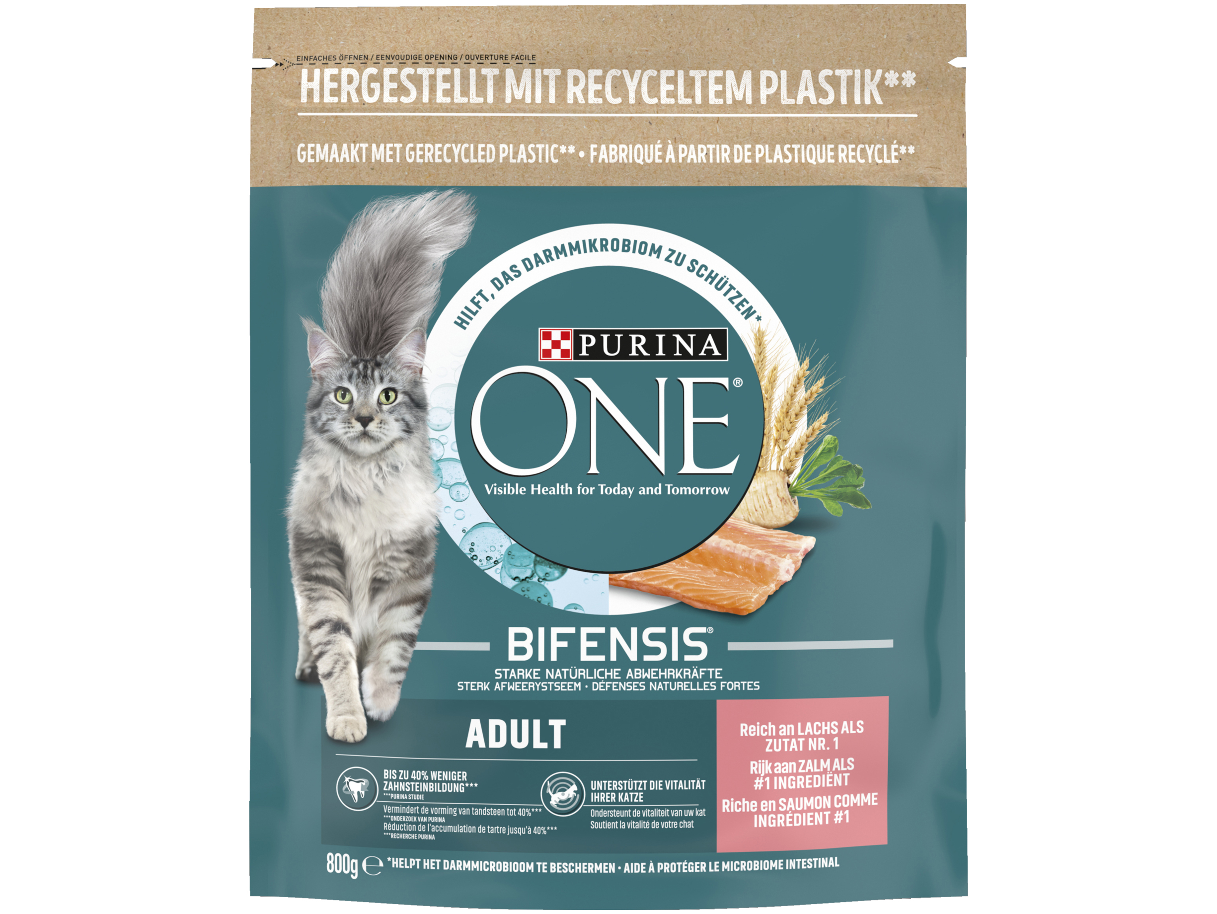 Adult kattenvoer rijk aan zalm