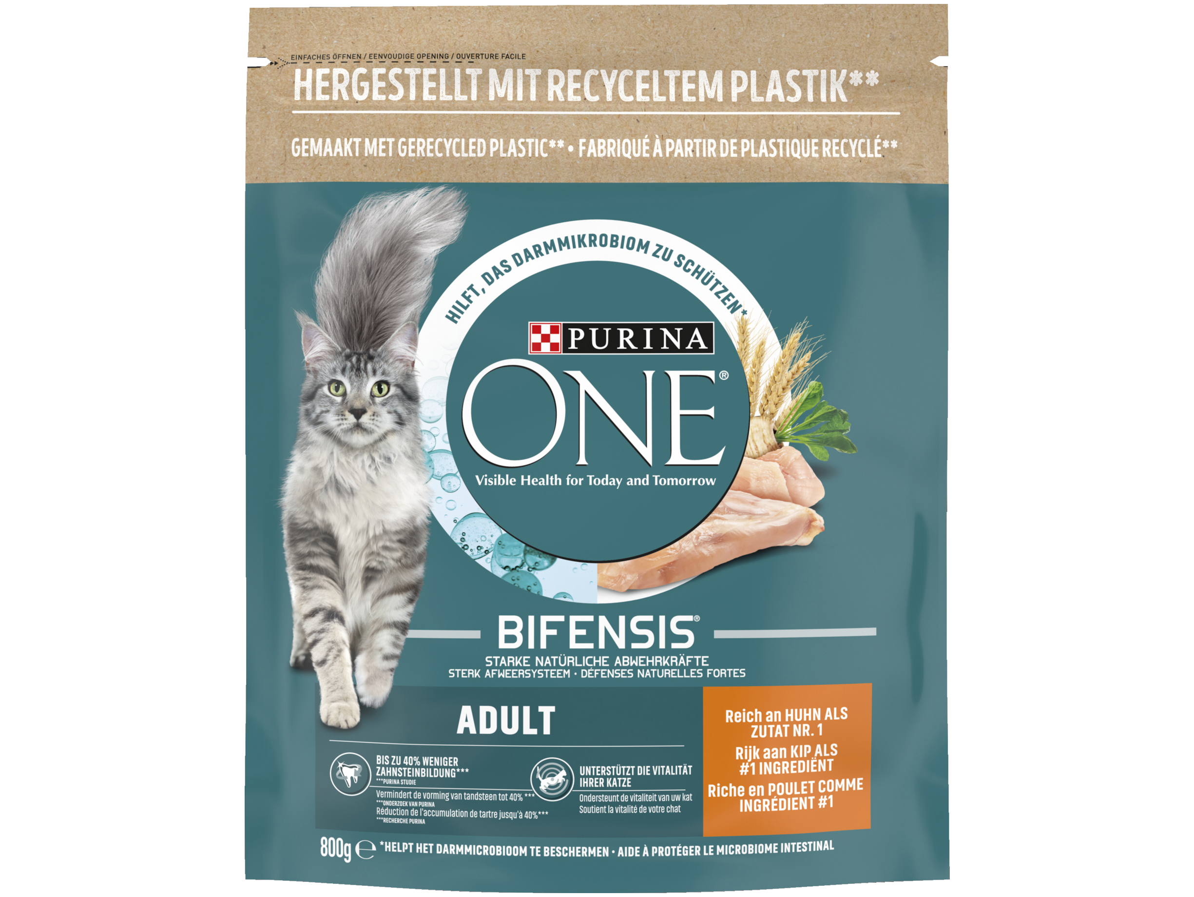 Adult kattenvoer rijk aan kip