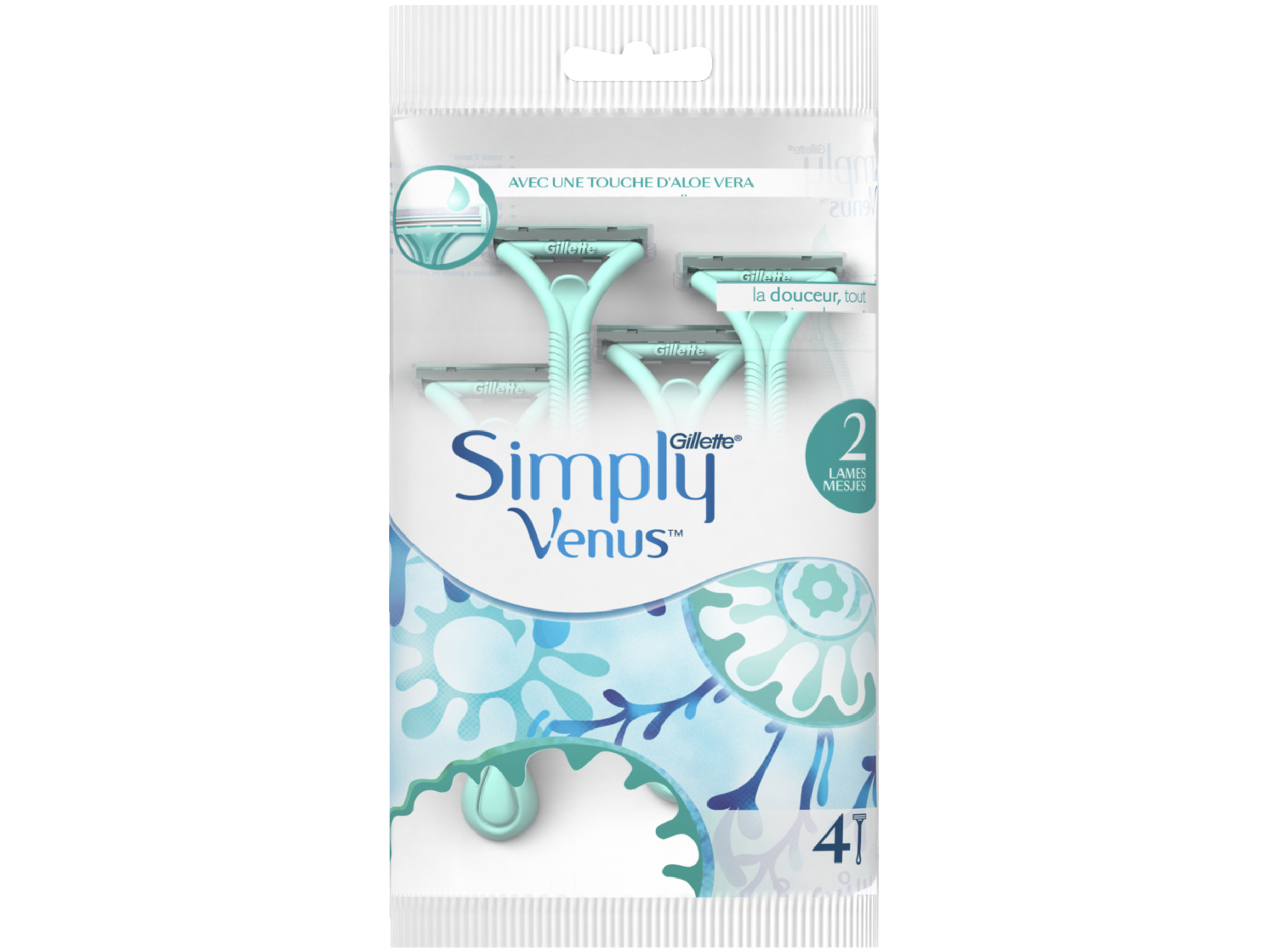 Simply venus 2 wegwerpmesjes voor dames