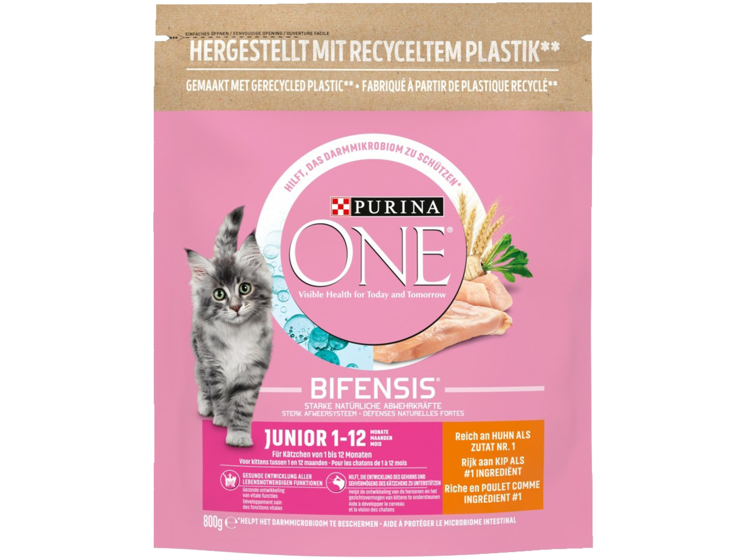 Junior kattenvoer rijk aan kip