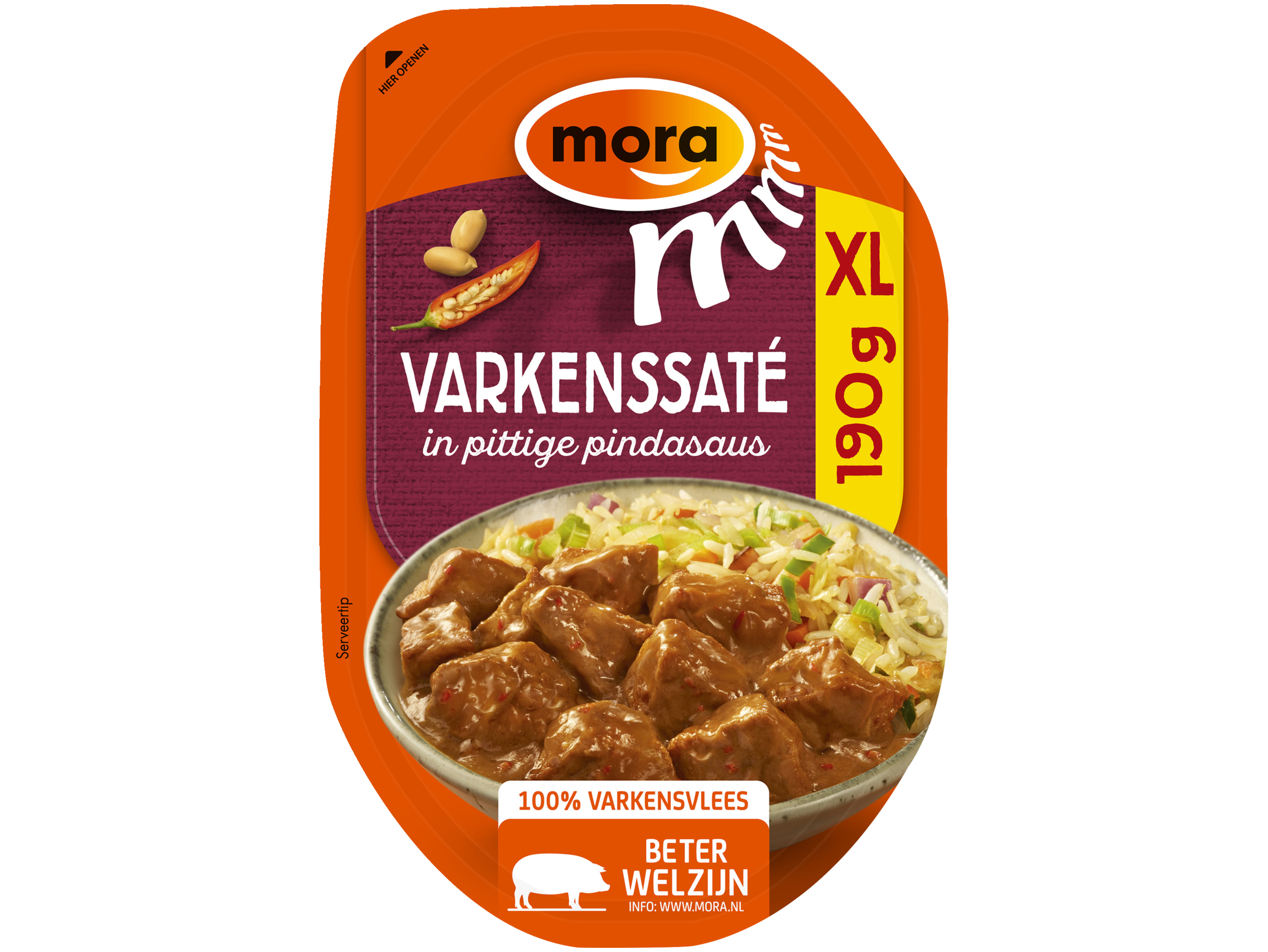 Varkenssaté in pittige pindasaus