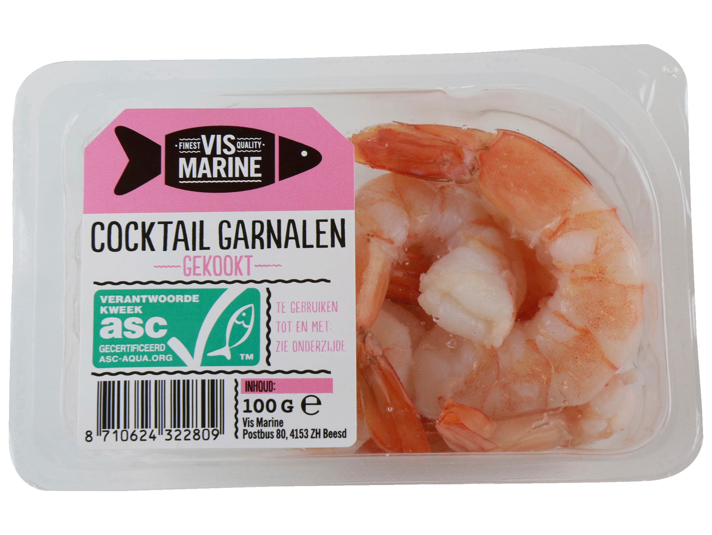 Grote garnalen met staart