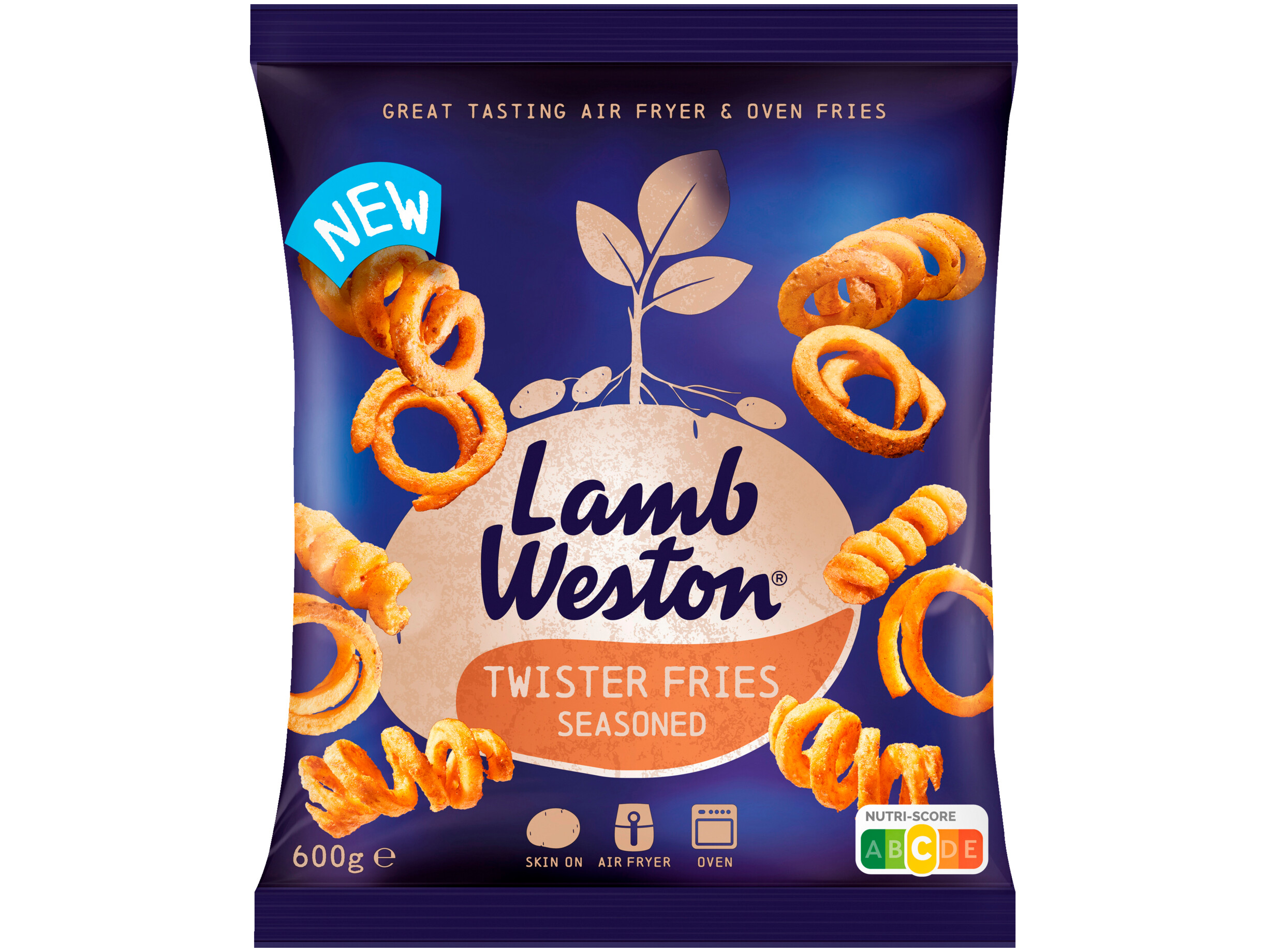 Twister fries seasoned