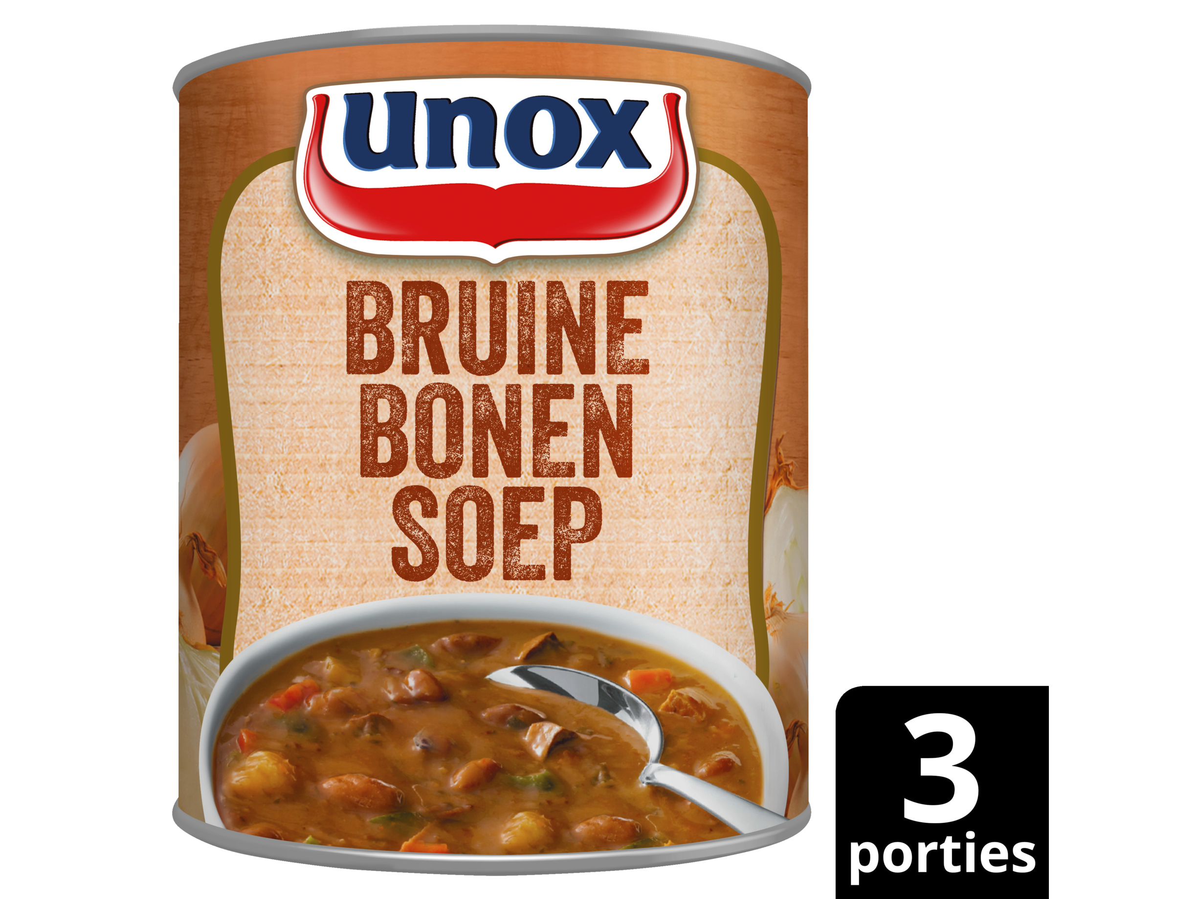Soep in blik stevige bruine bonensoep