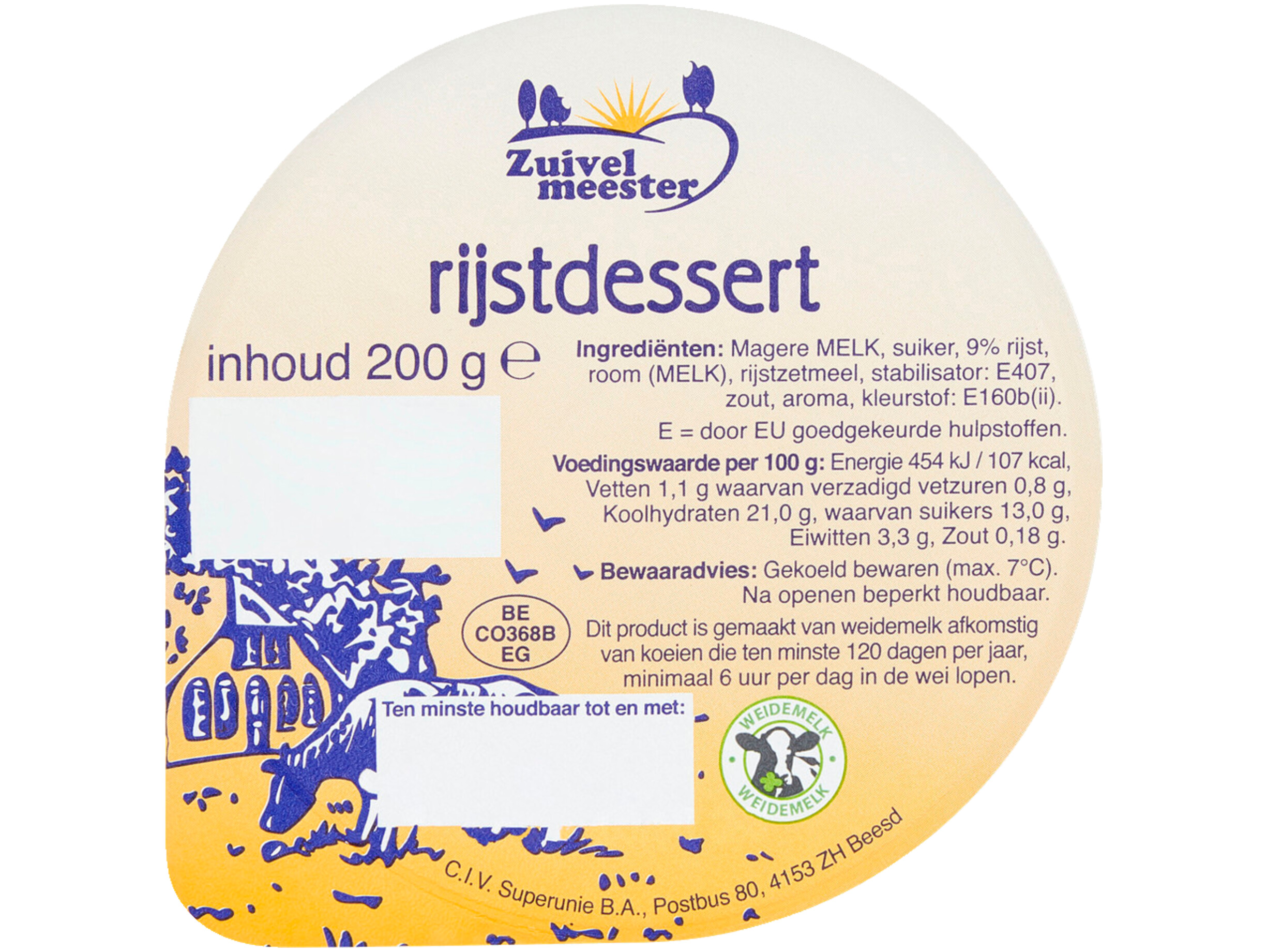 Melk-rijstdessert