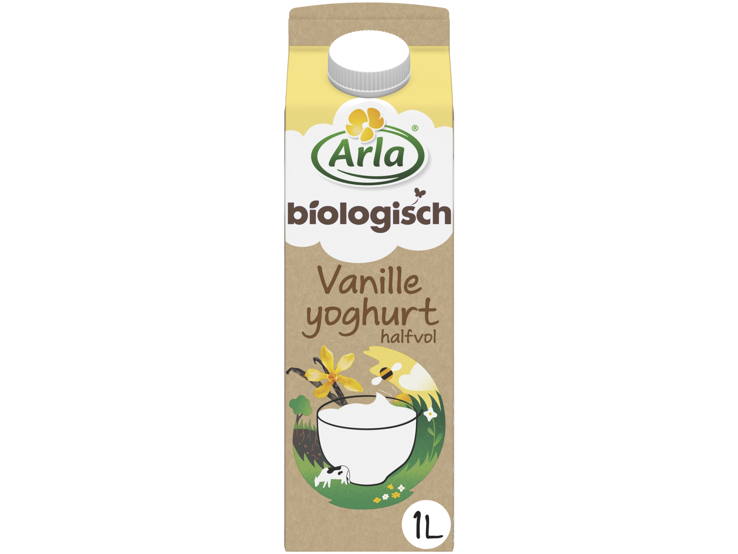 Biologisch halfvolle vanille yoghurt