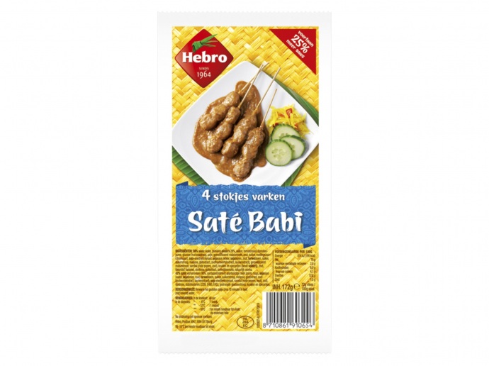 Varkensaté Babi 4 stokjes 172 g