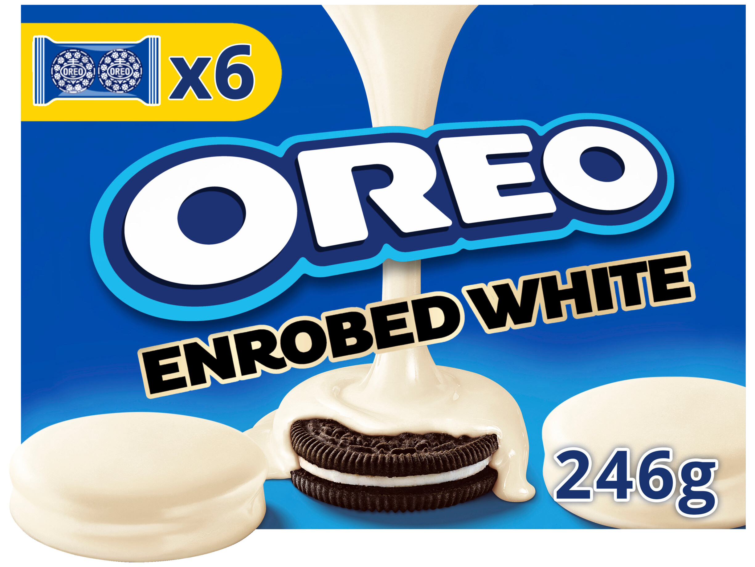 Koekjes omhuld met witte chocolade