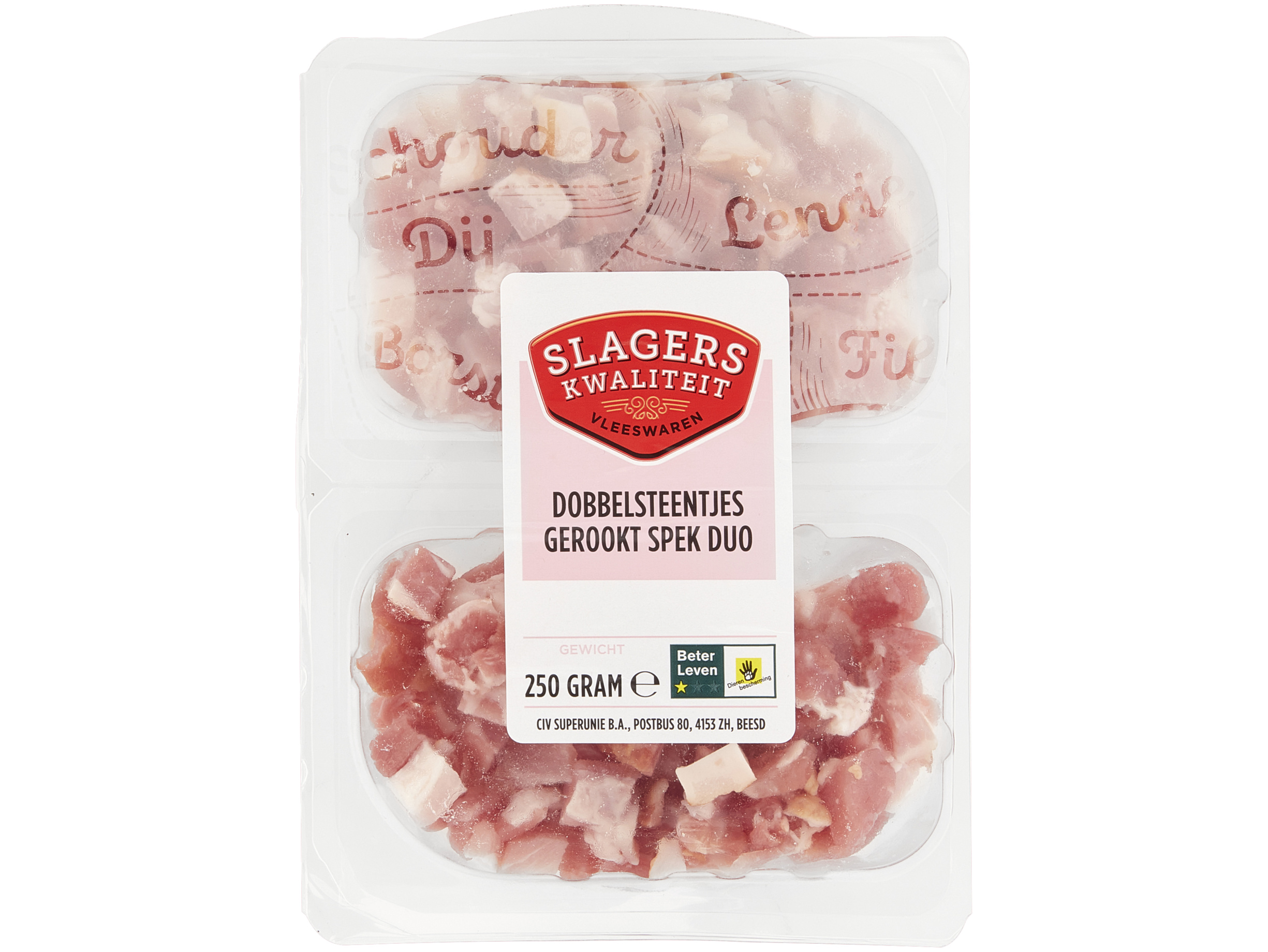 Dobbelsteentjes gerookt spek