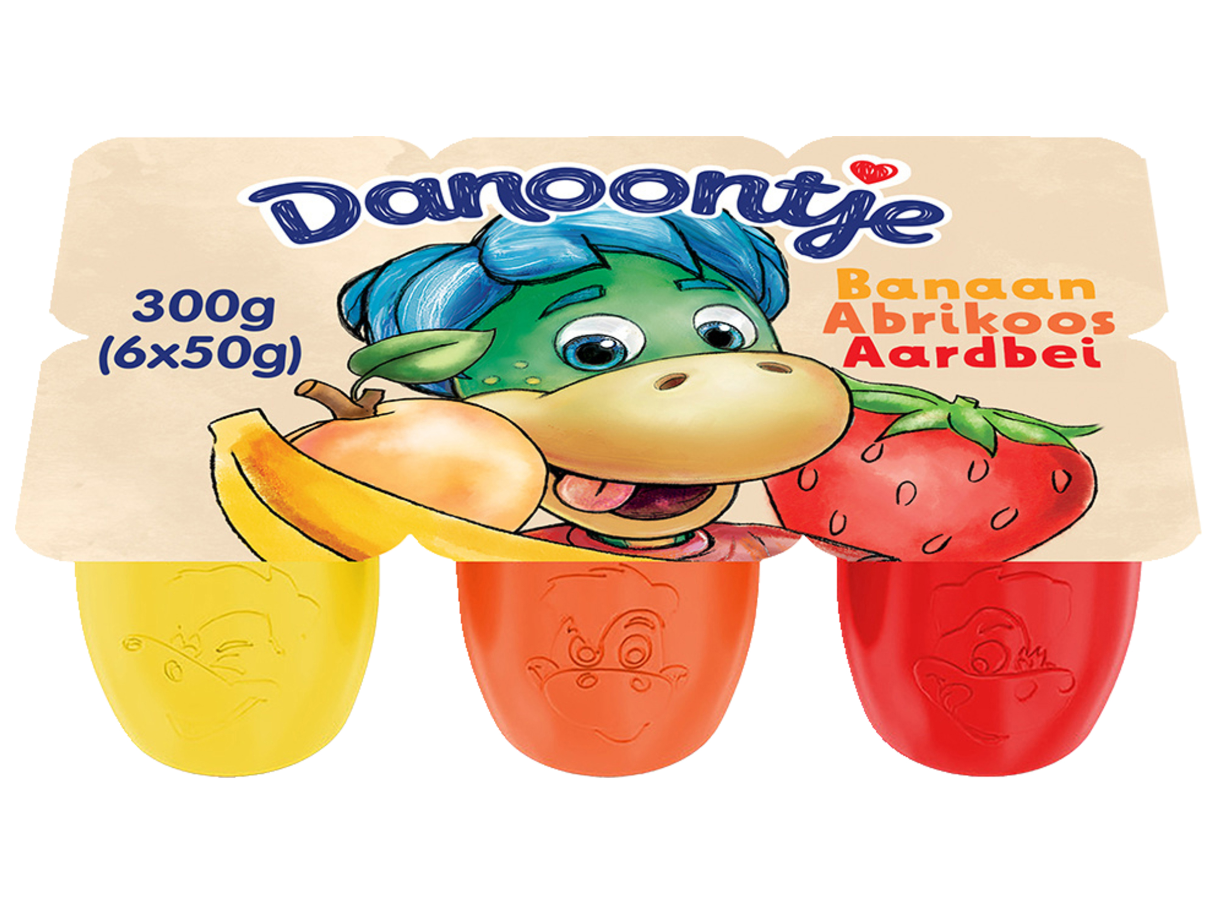 Kinder Fruitkwark Toetjes Banaan, Aardbei & Abrikoos
