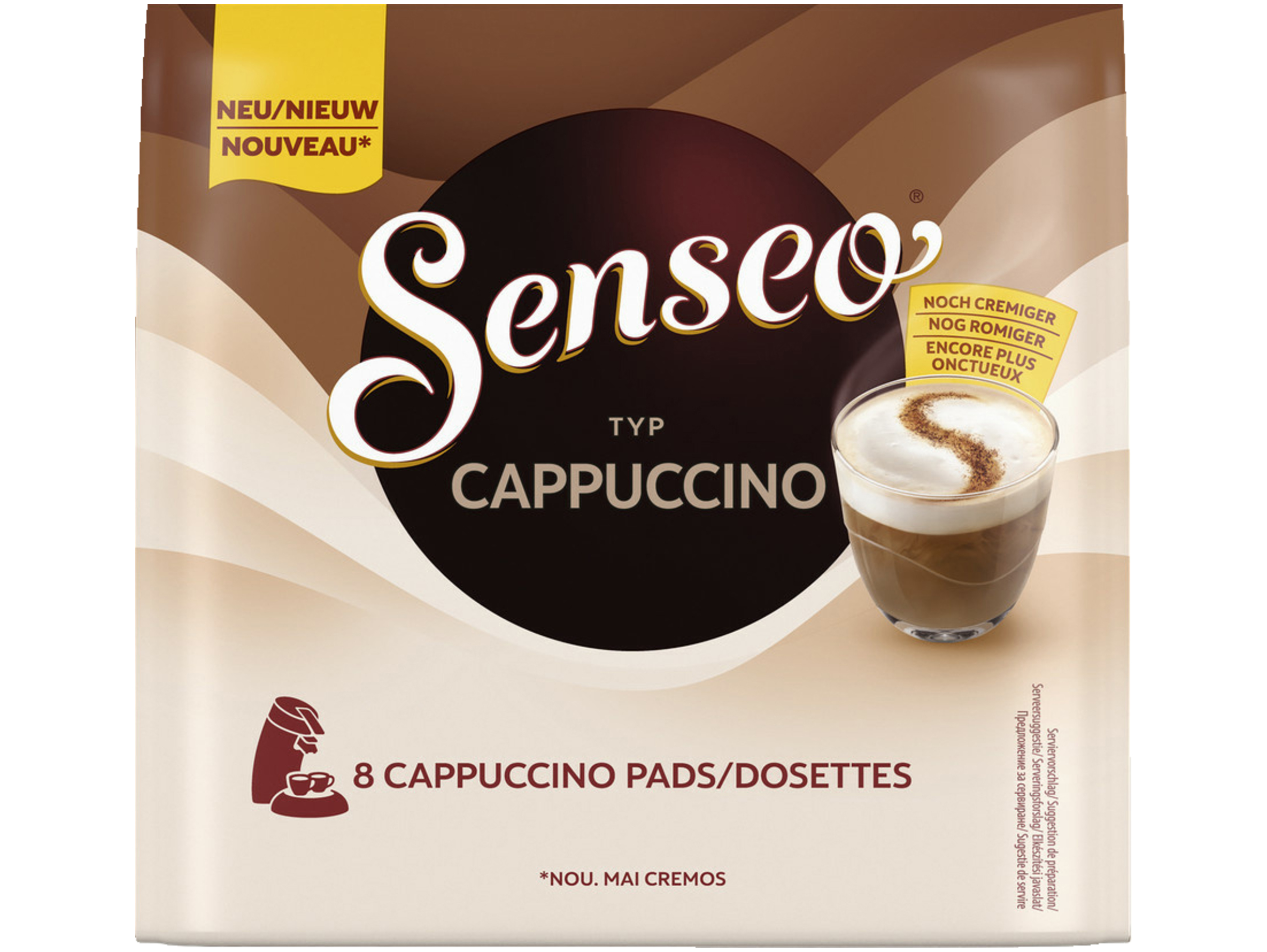 Cappuccino koffiepads