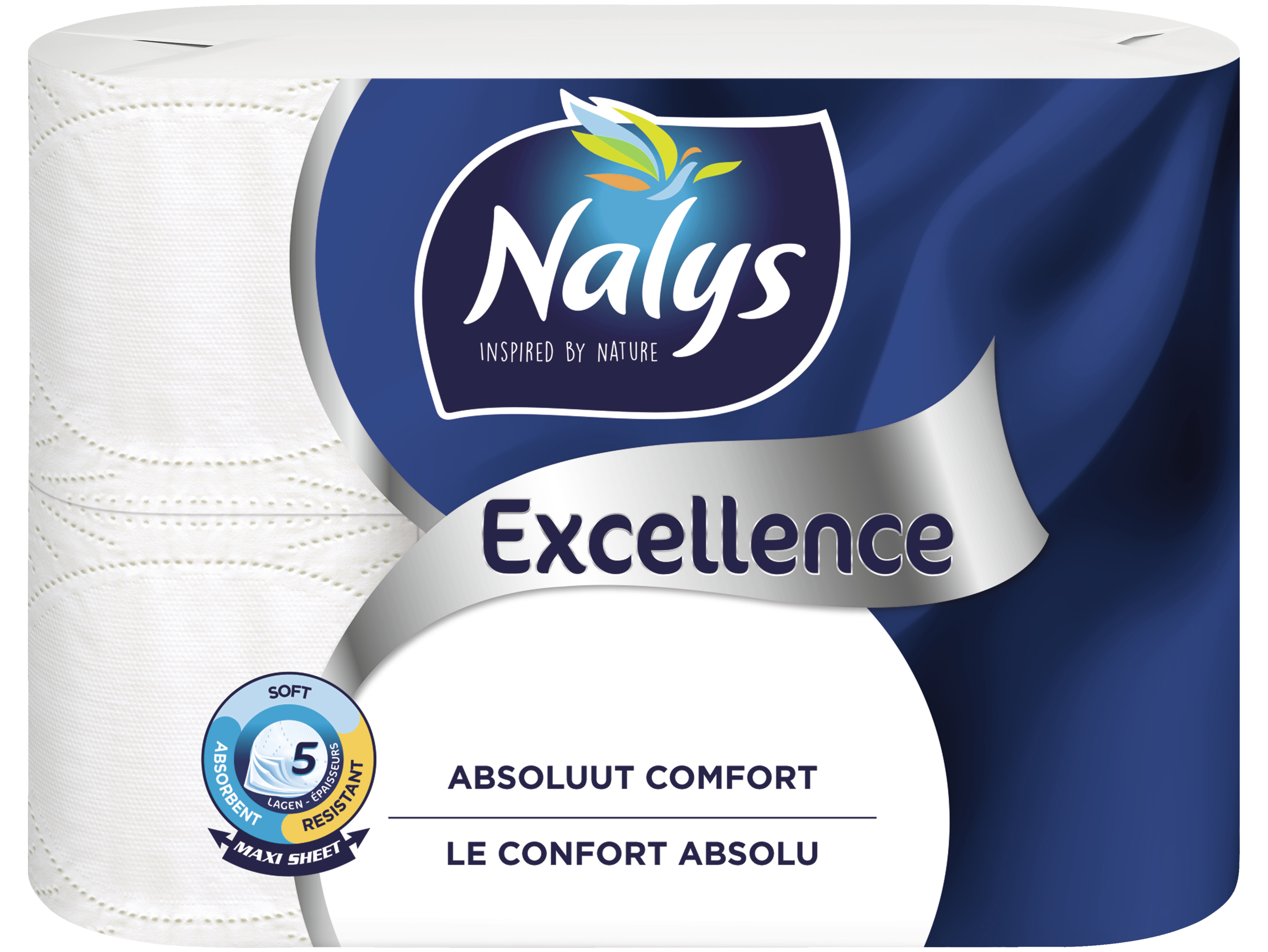 Excellence 5-laags maxi-vel 6 rol in papieren verpakking