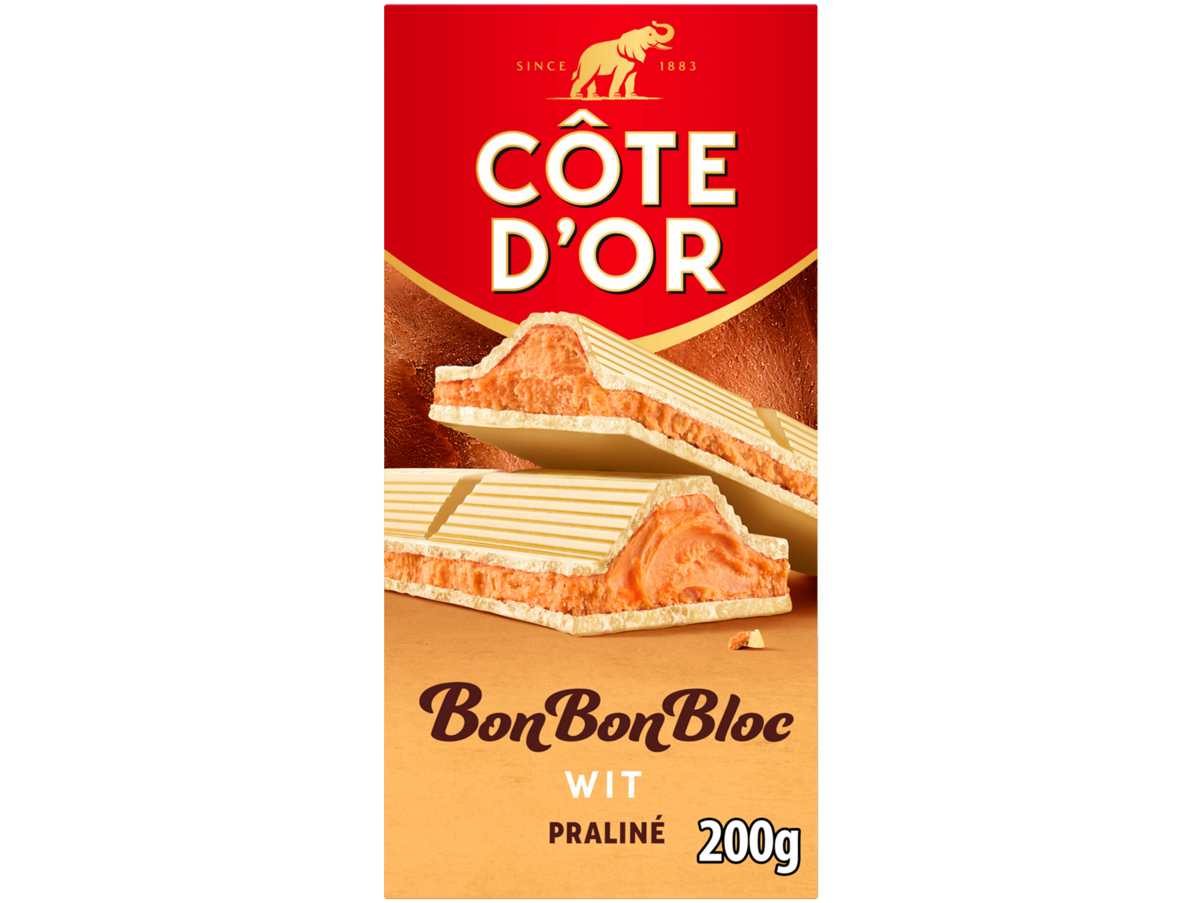 Chocoladereep praliné wit
