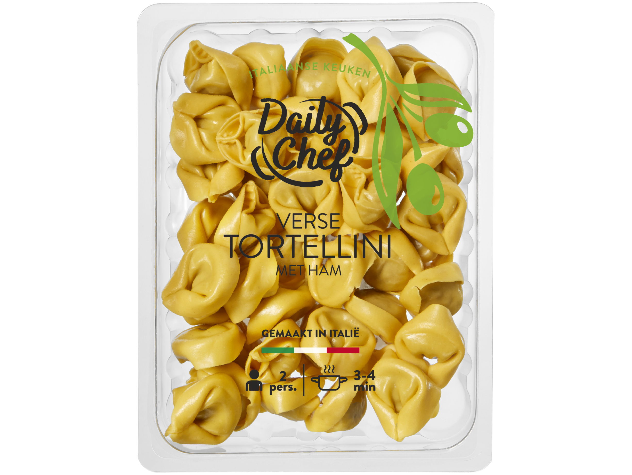 Tortellini met ham