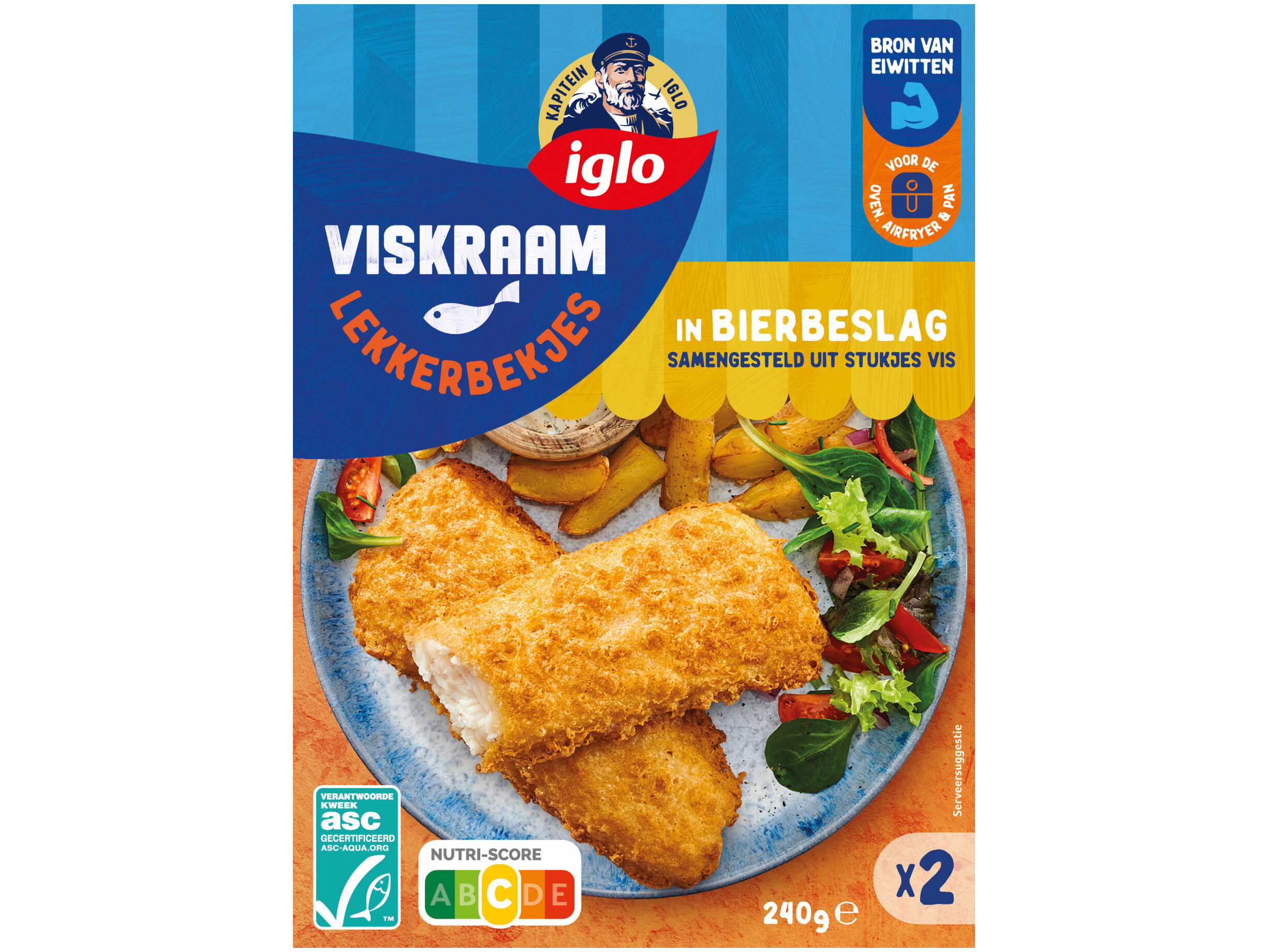 Viskraam lekkerbekjes in bierbeslag