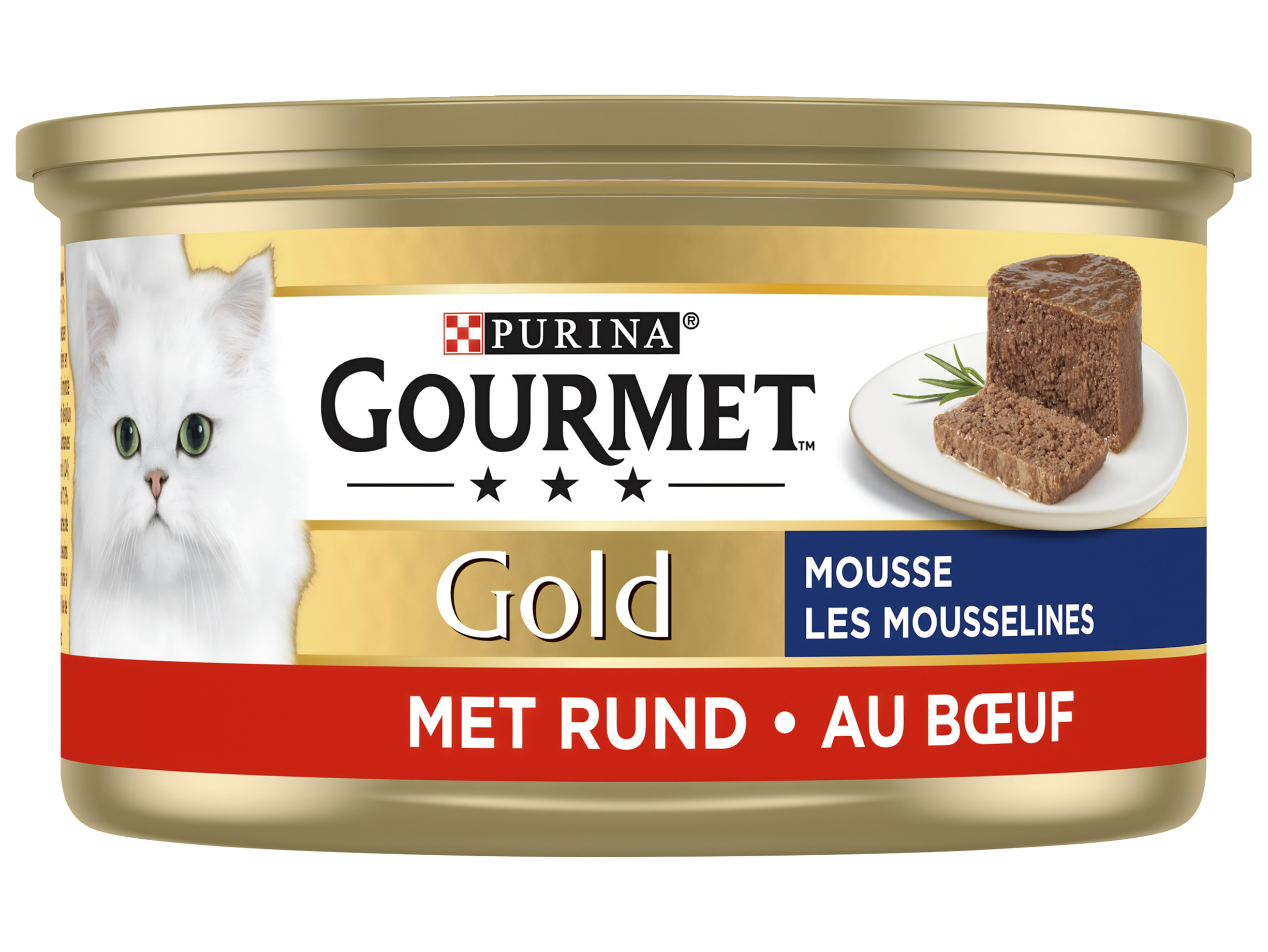Gold mousse kattenvoer nat met rund