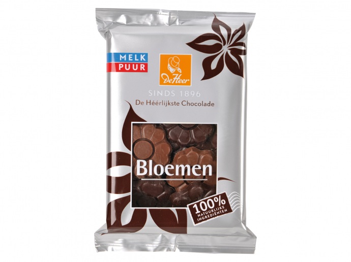 Chocolade bloemen melk & puur