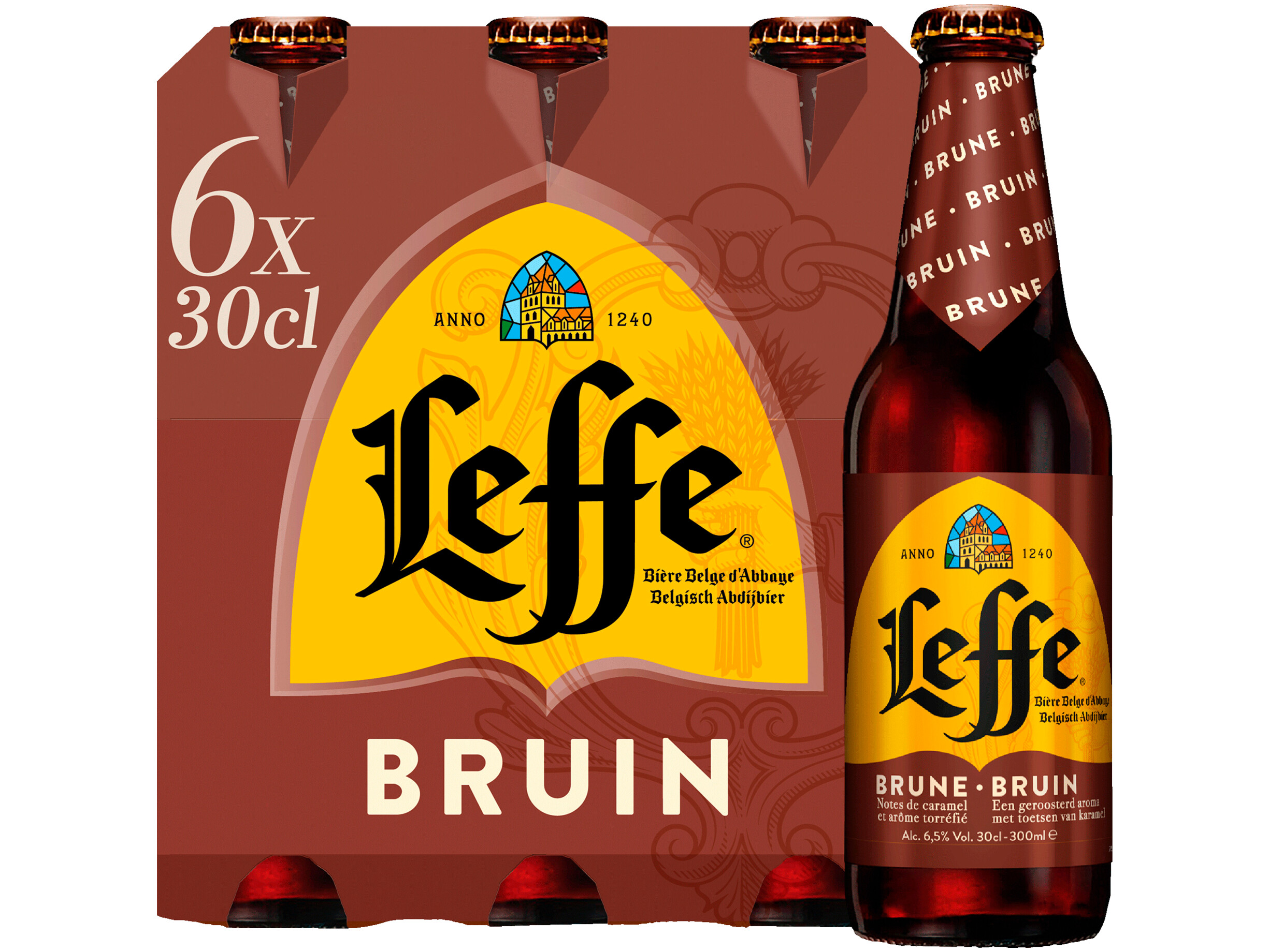 Bruin Belgisch Abdijbier fles 6-pack