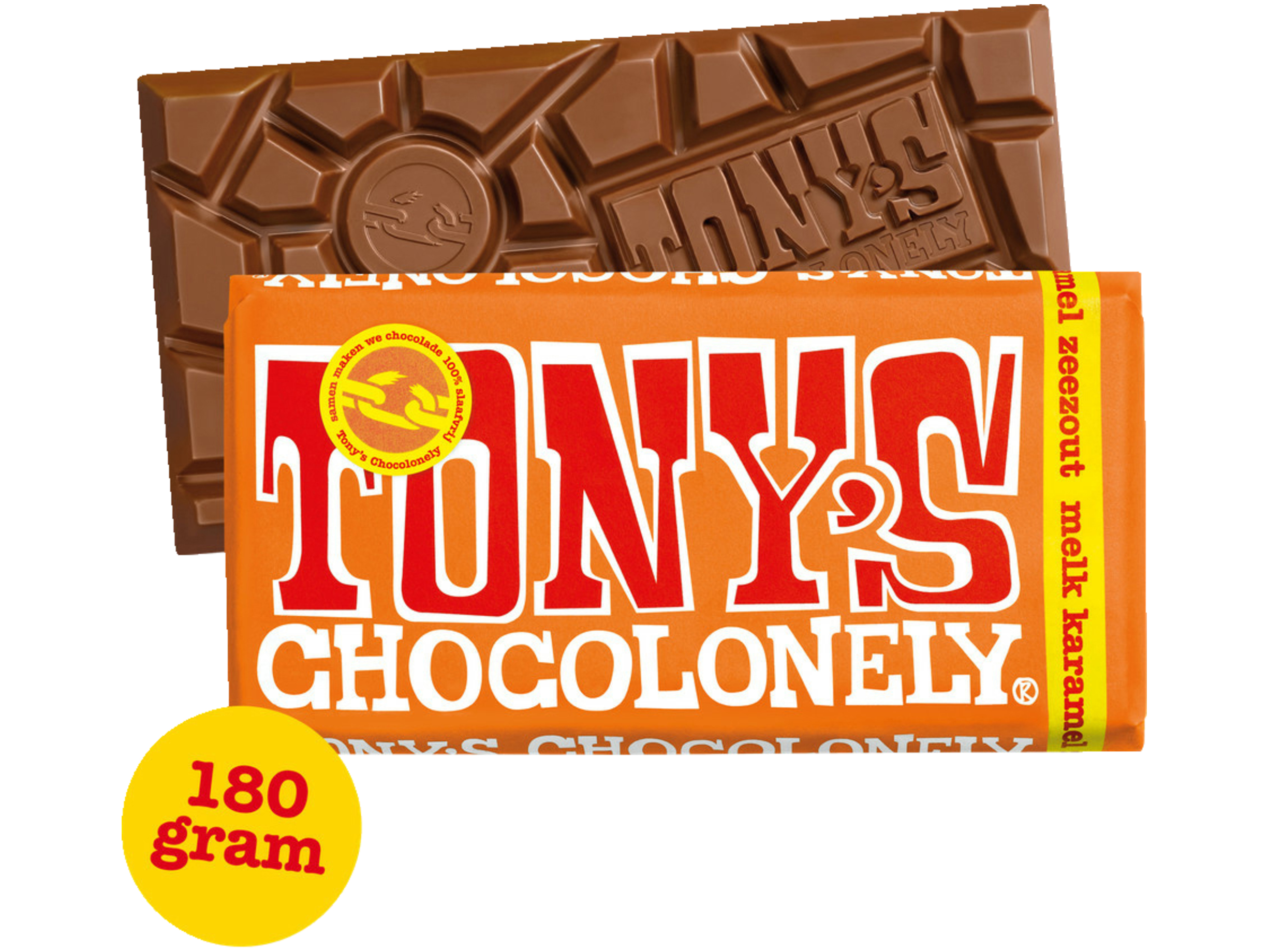 Chocolonely chocoladereep melk, karamel en zeezout