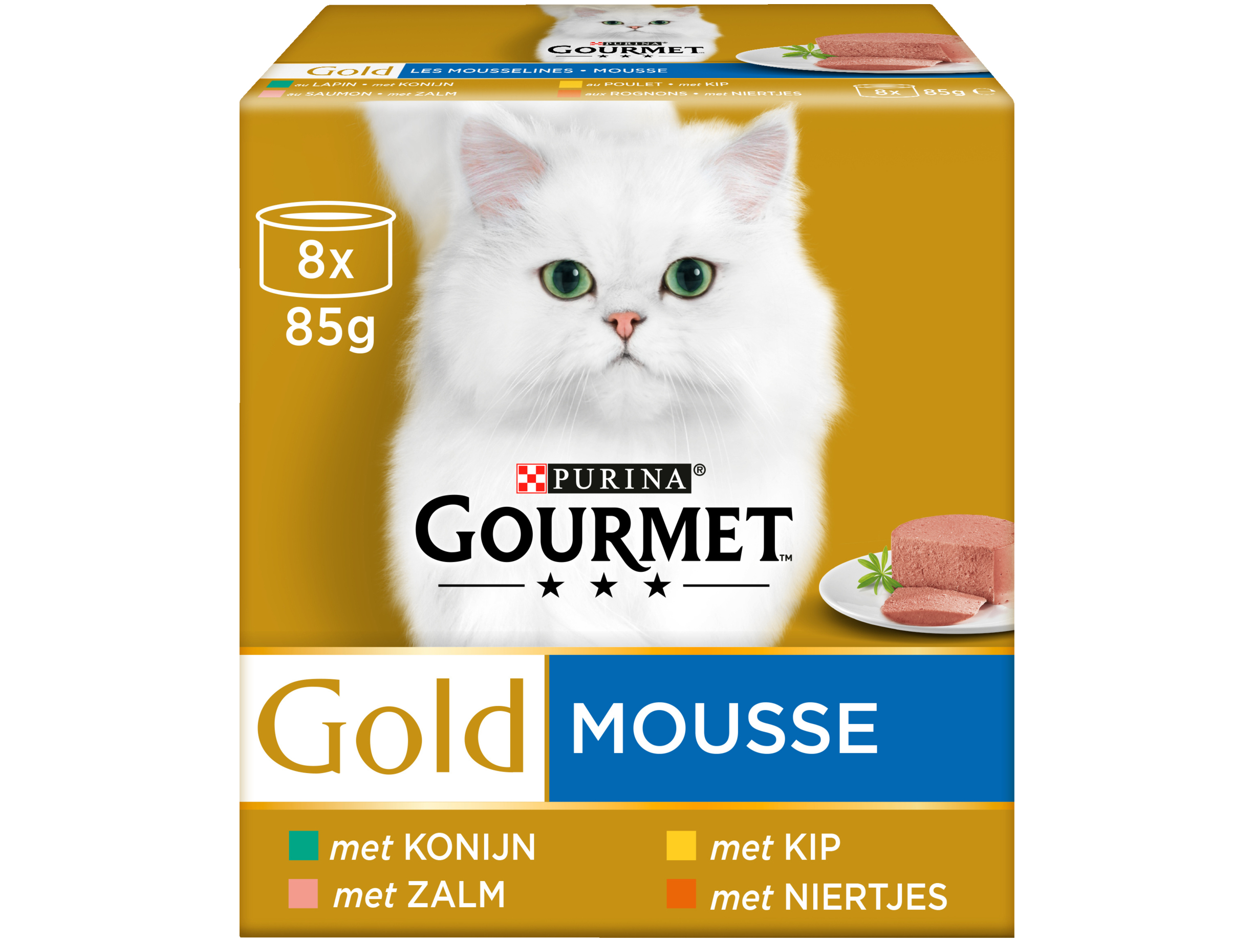 Gold mousse kattenvoer nat vis/vlees