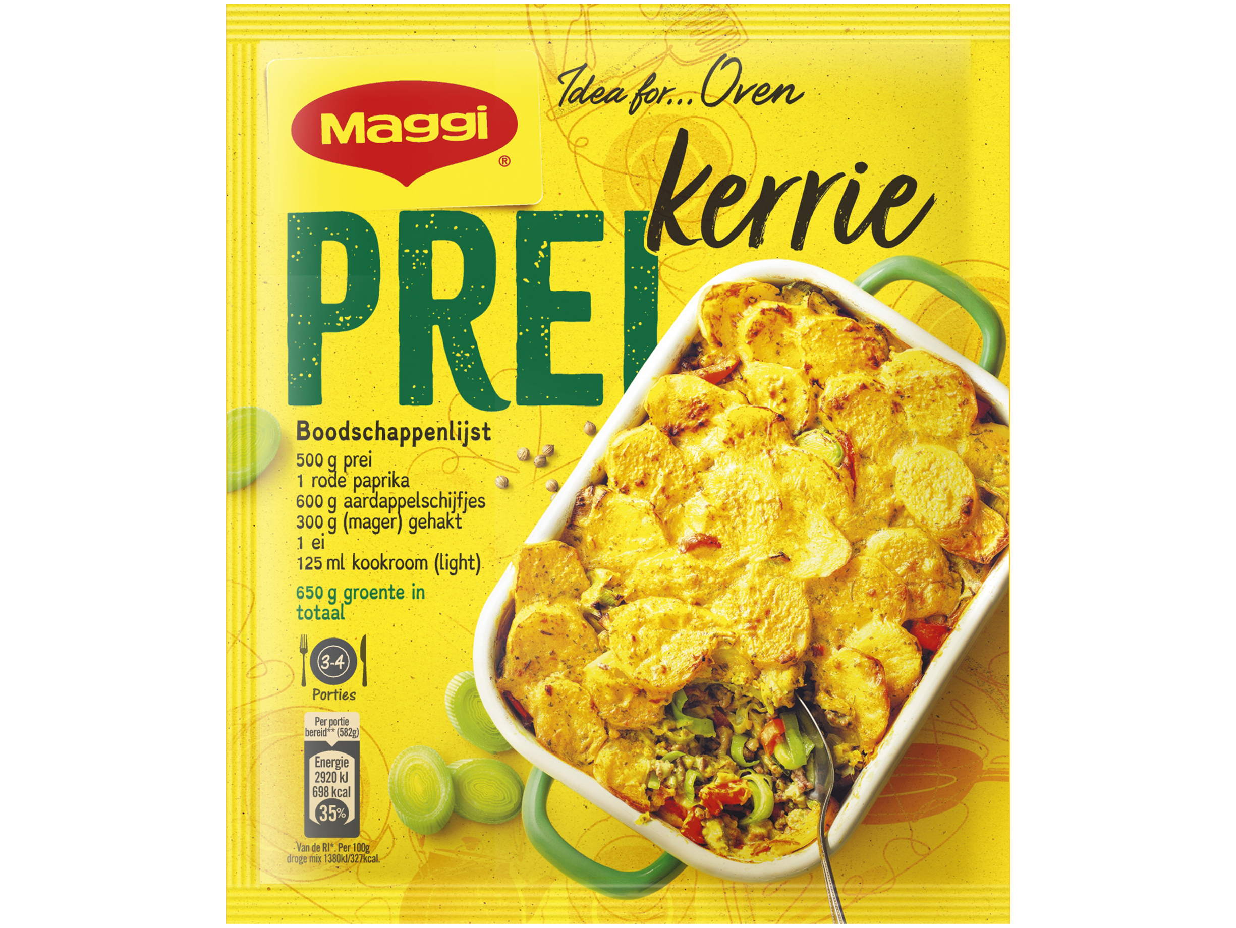 Ovenschotel prei en kerrie