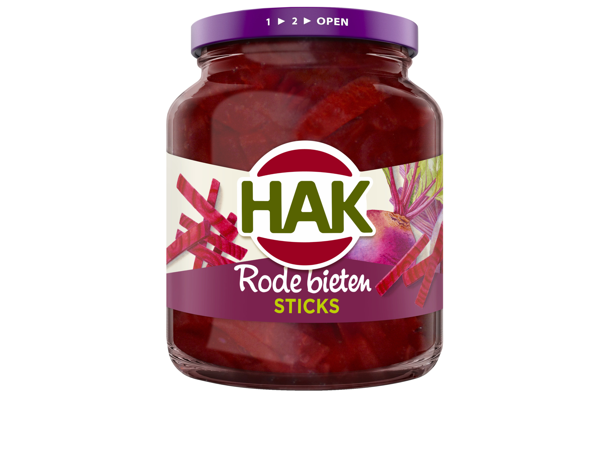 Rode bieten sticks zoetzuur