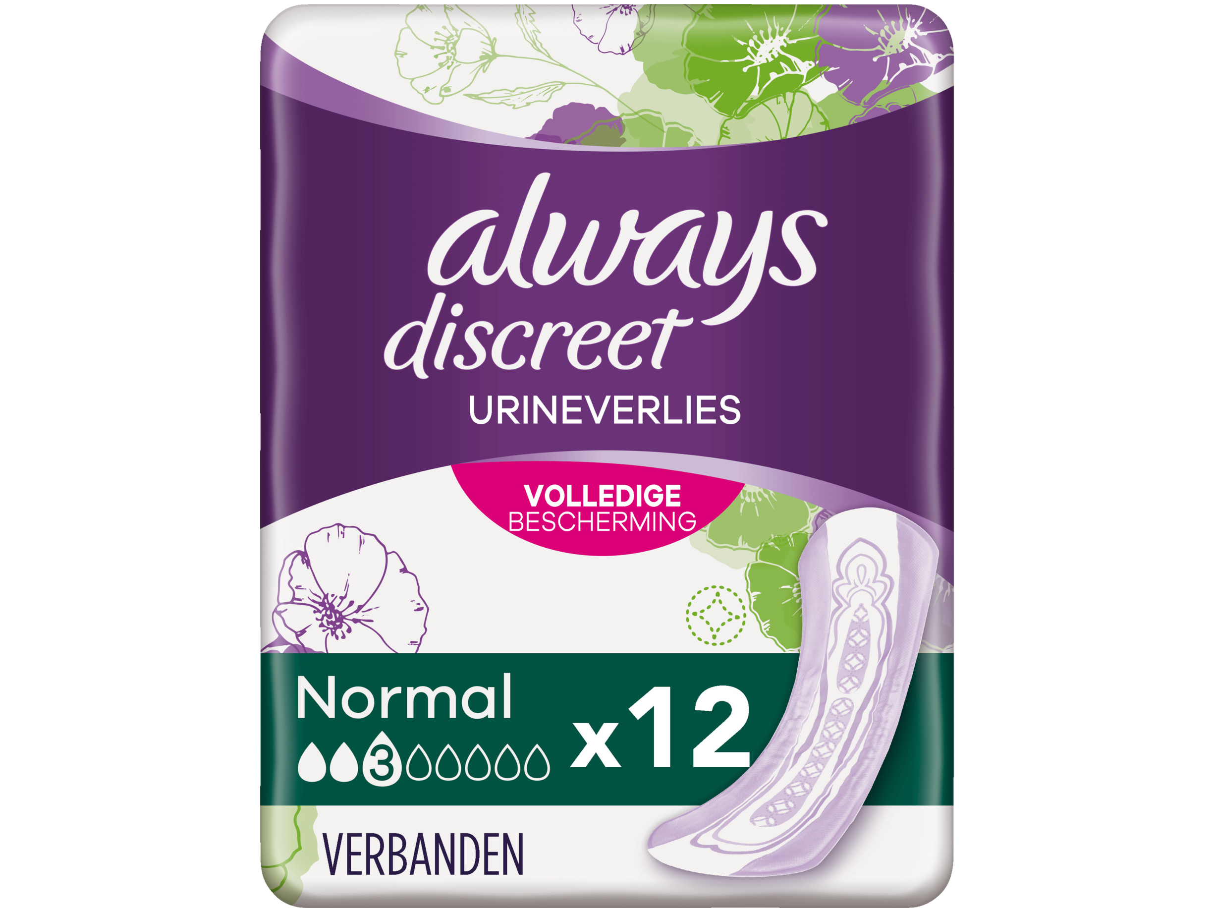 Discreet maandverband normal voor urineverlies