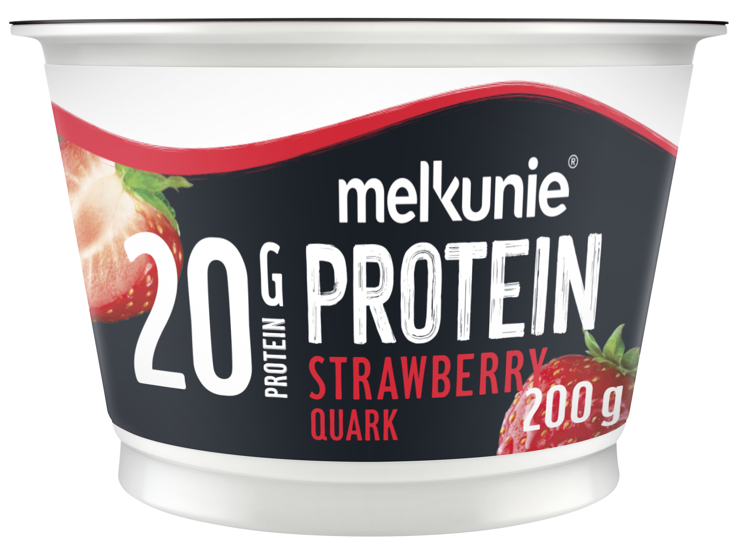 Protein aardbei kwark