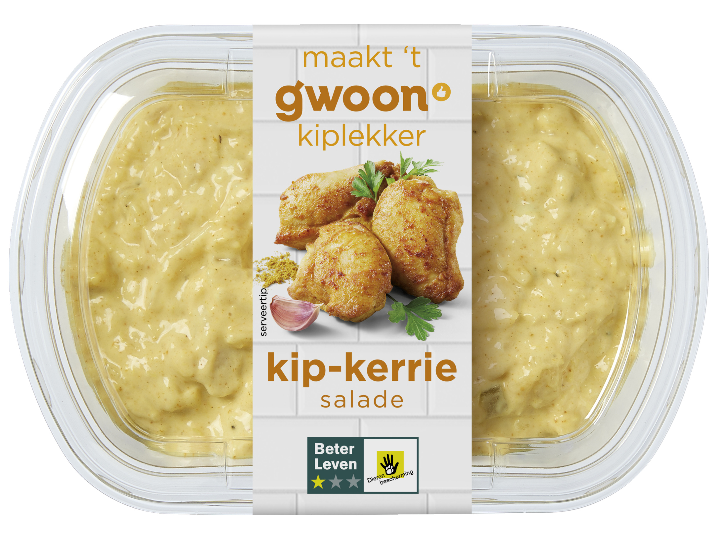 Kip kerrie salade