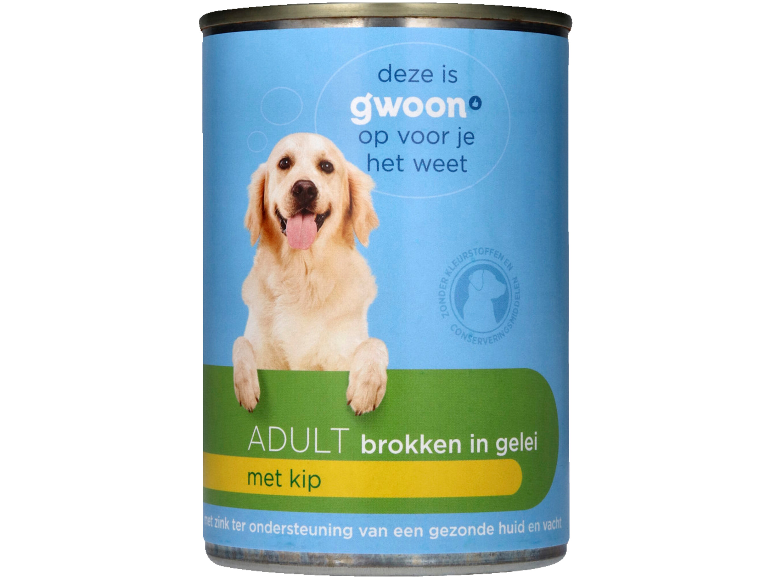 brokjes in gelei met kip- adult hond