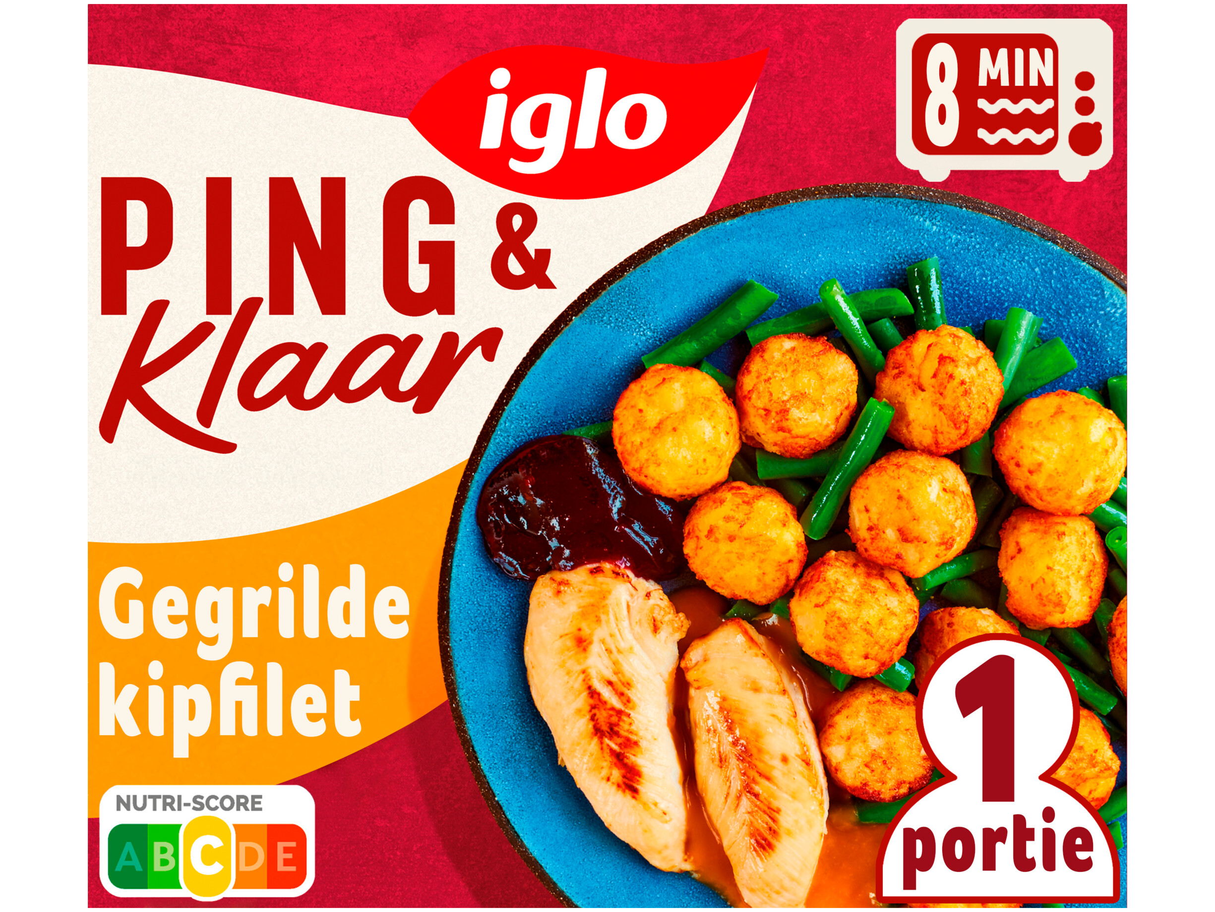 Ping & Klaar kipfilet met rosti en sperziebonen