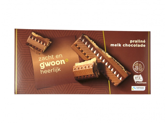 Chocolade tablet praliné melk