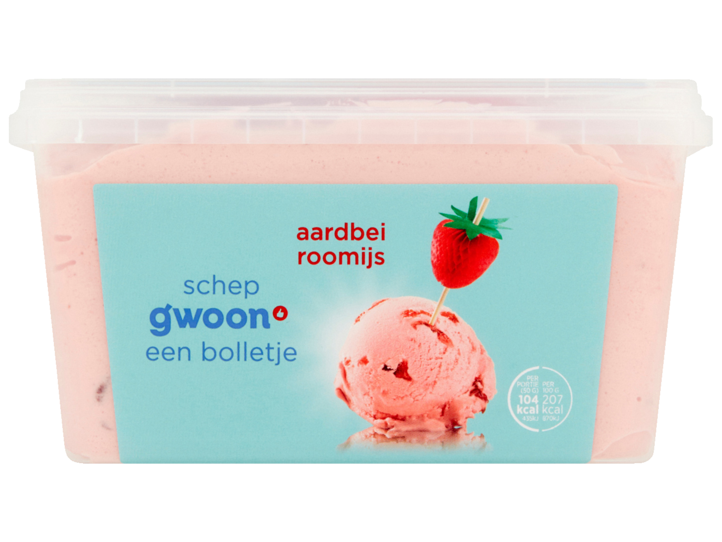 Roomijs aardbei