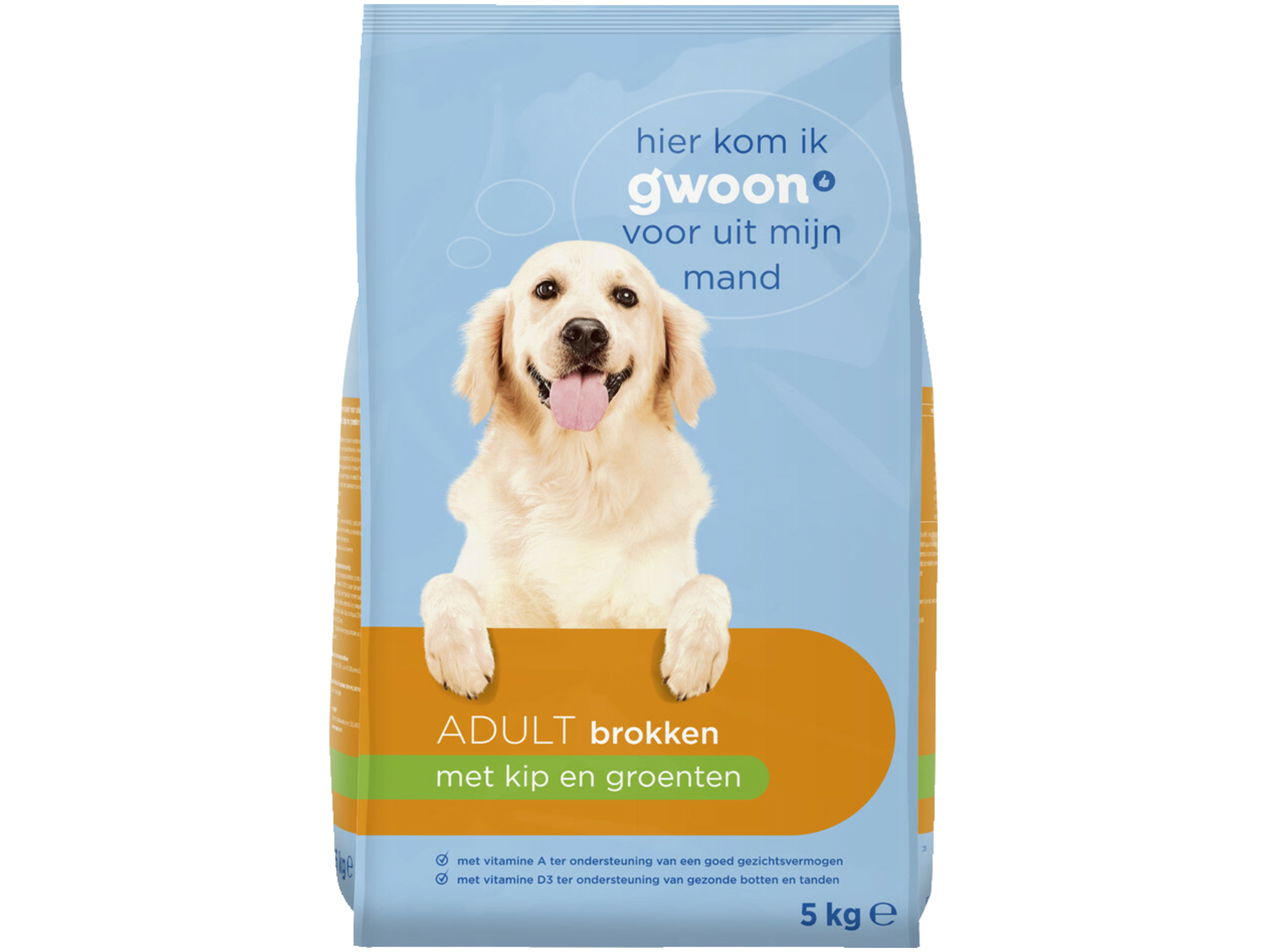 Brokken adult kip en groenten