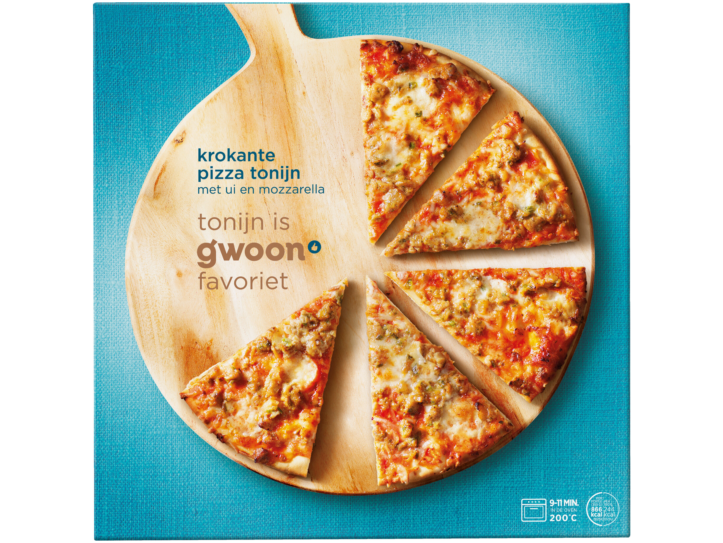 Krokante pizza tonijn