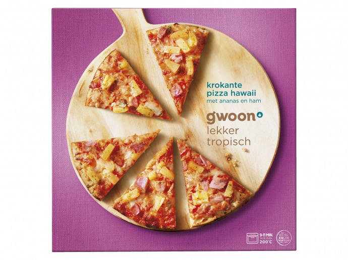 Krokante pizza hawaii