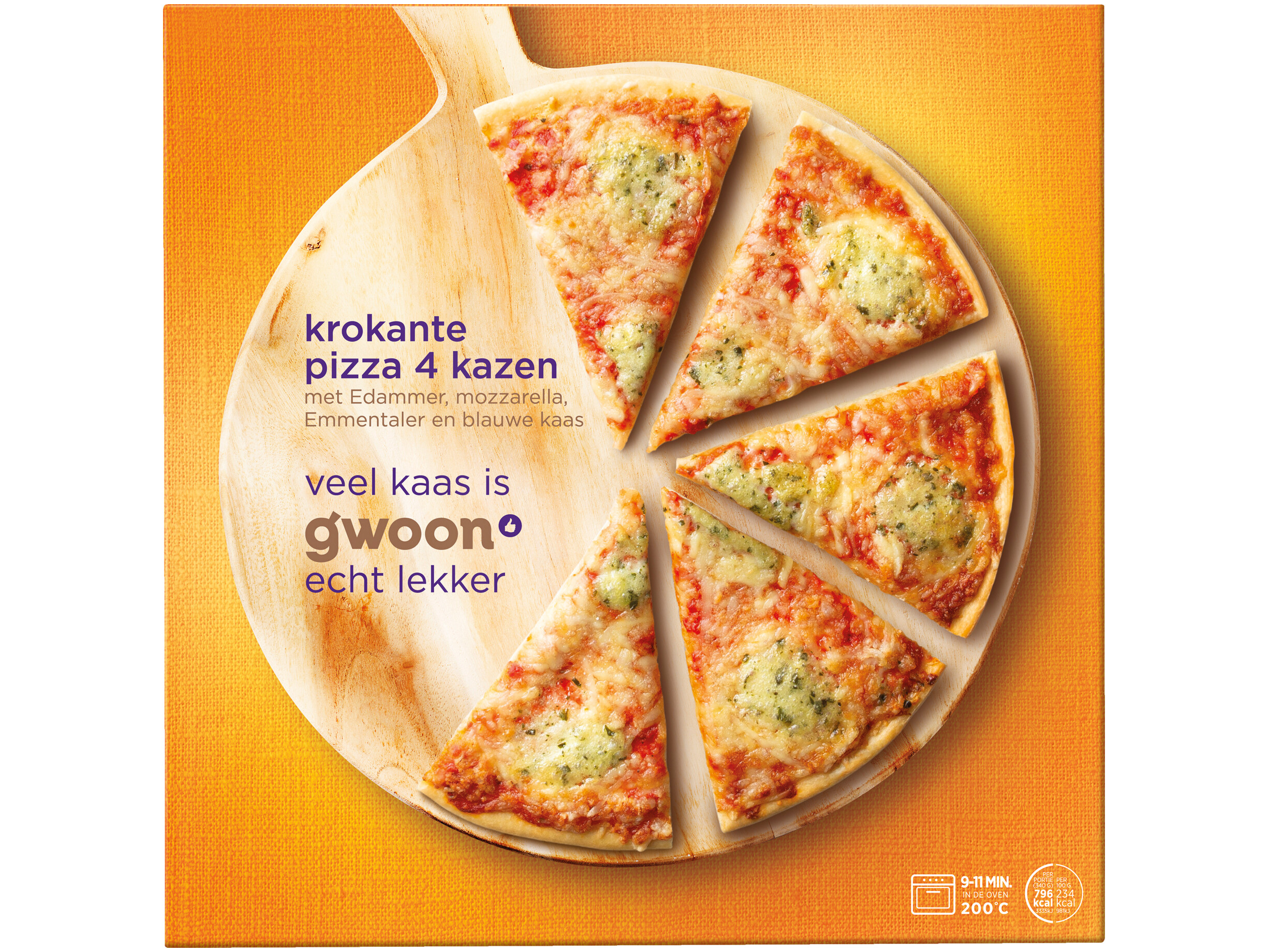 Krokante pizza 4 kazen