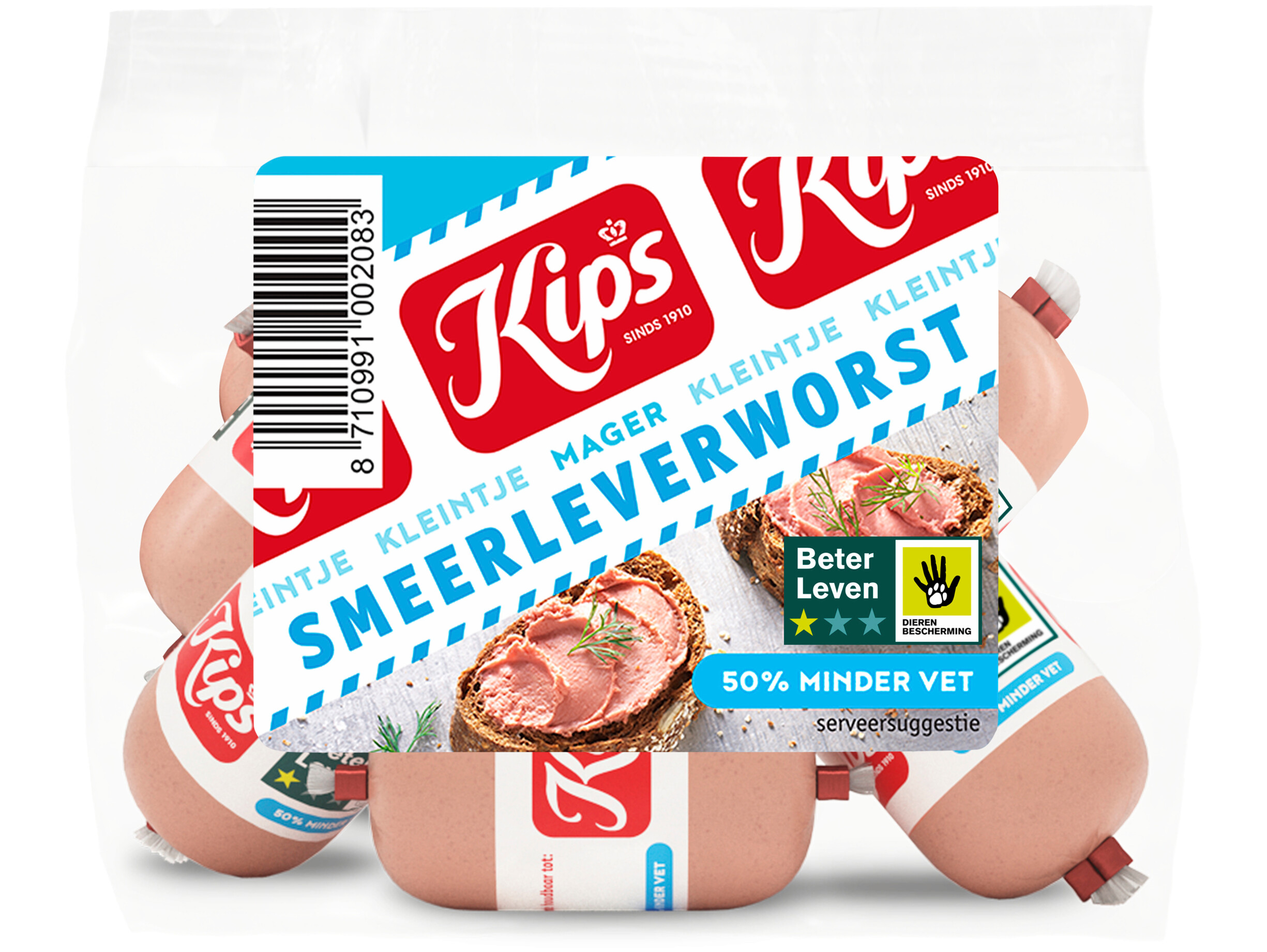 Kleintje smeerleverworst mager 6 x 20g