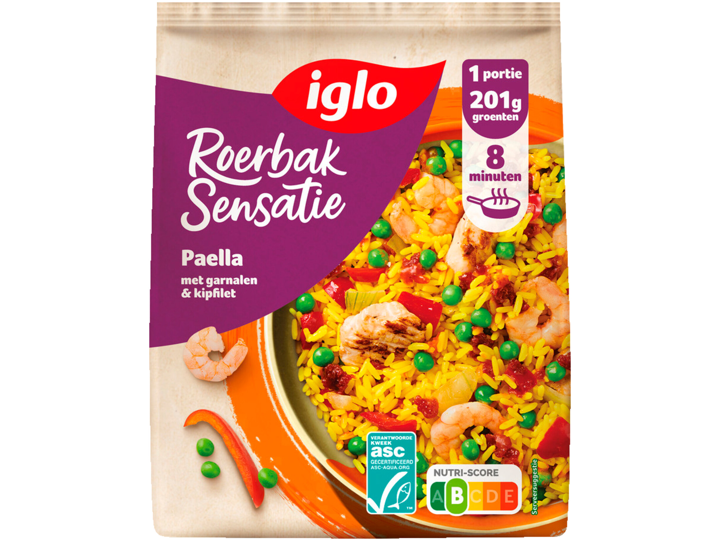 Paella garnalen kip