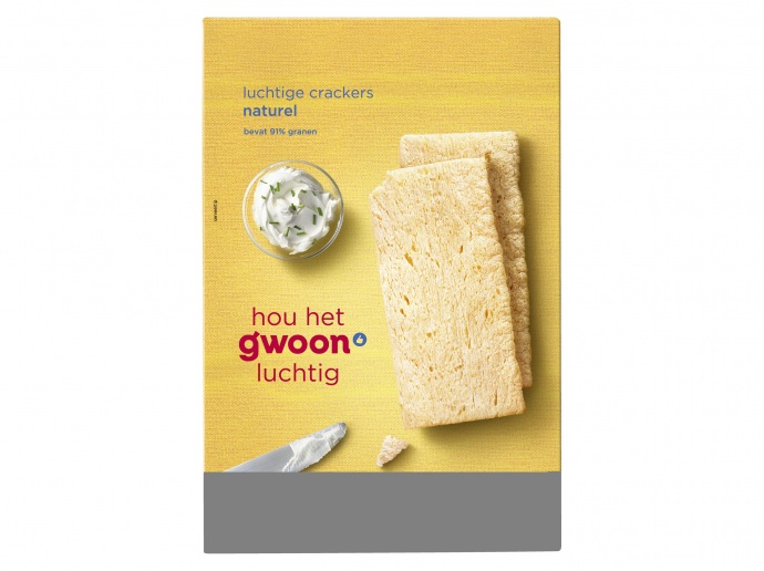 Luchtige crackers naturel