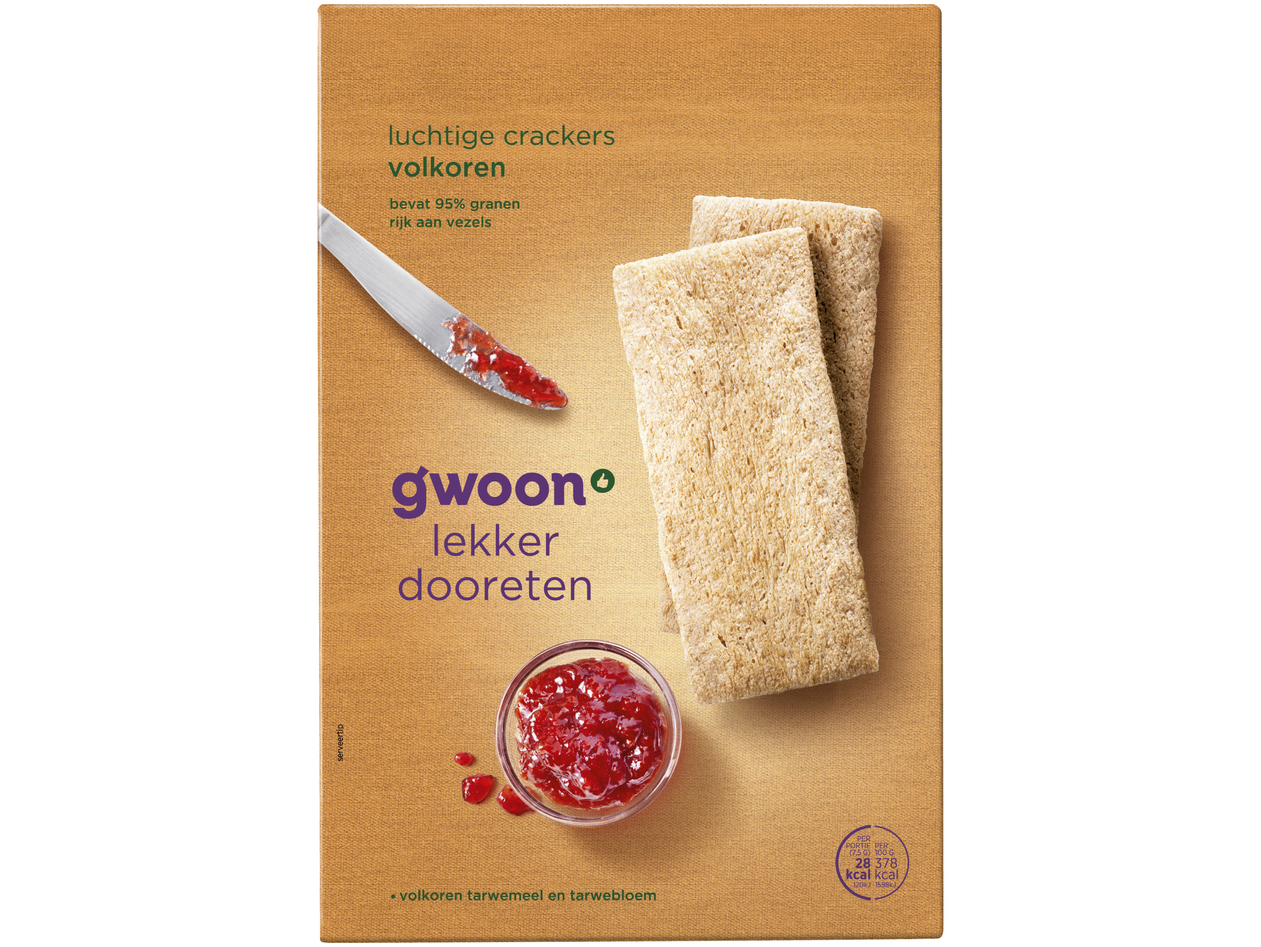 Luchtige crackers volkoren
