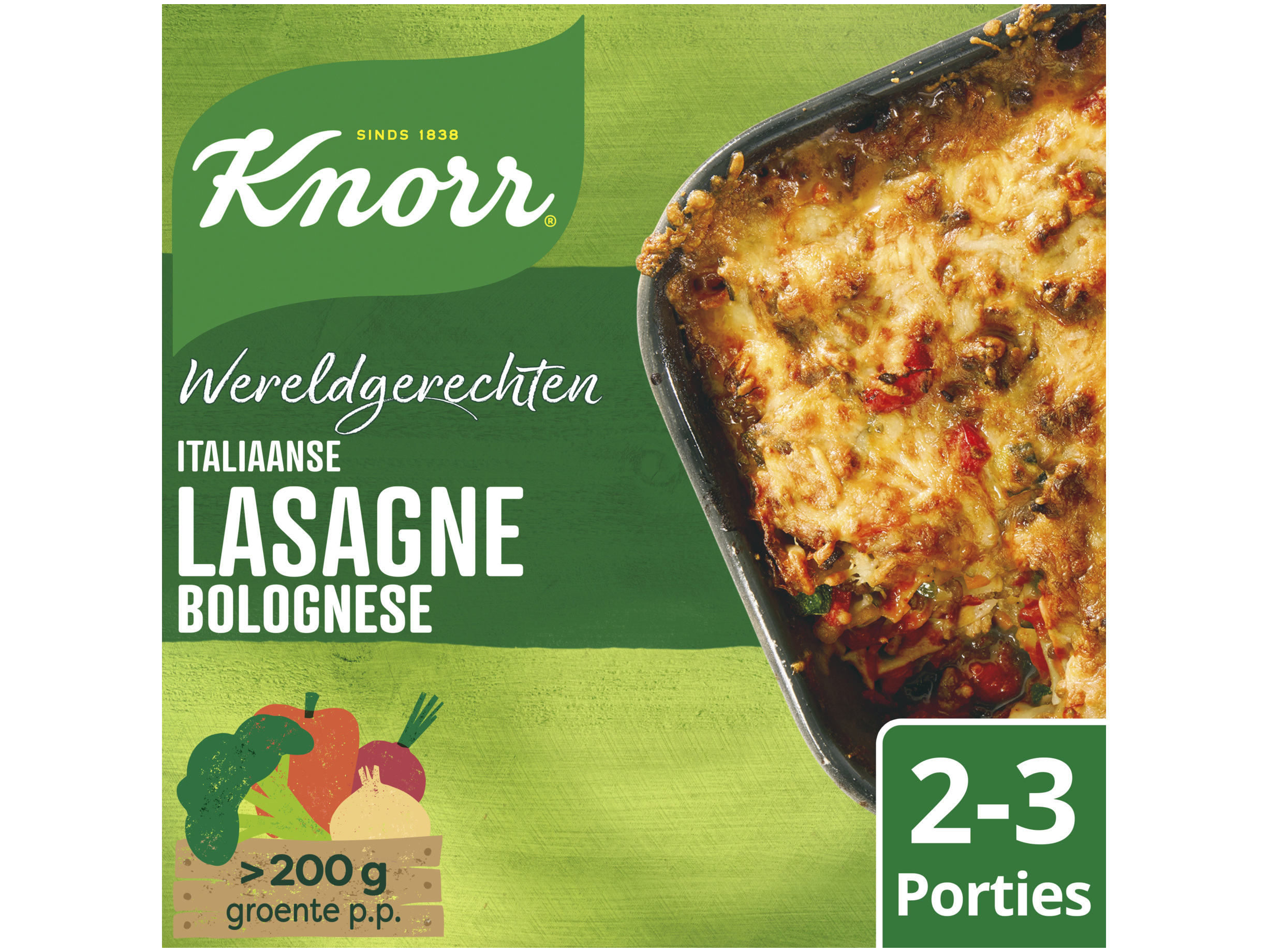 Wereldgerechten maaltijdpakket italiaanse lasagne bolognese